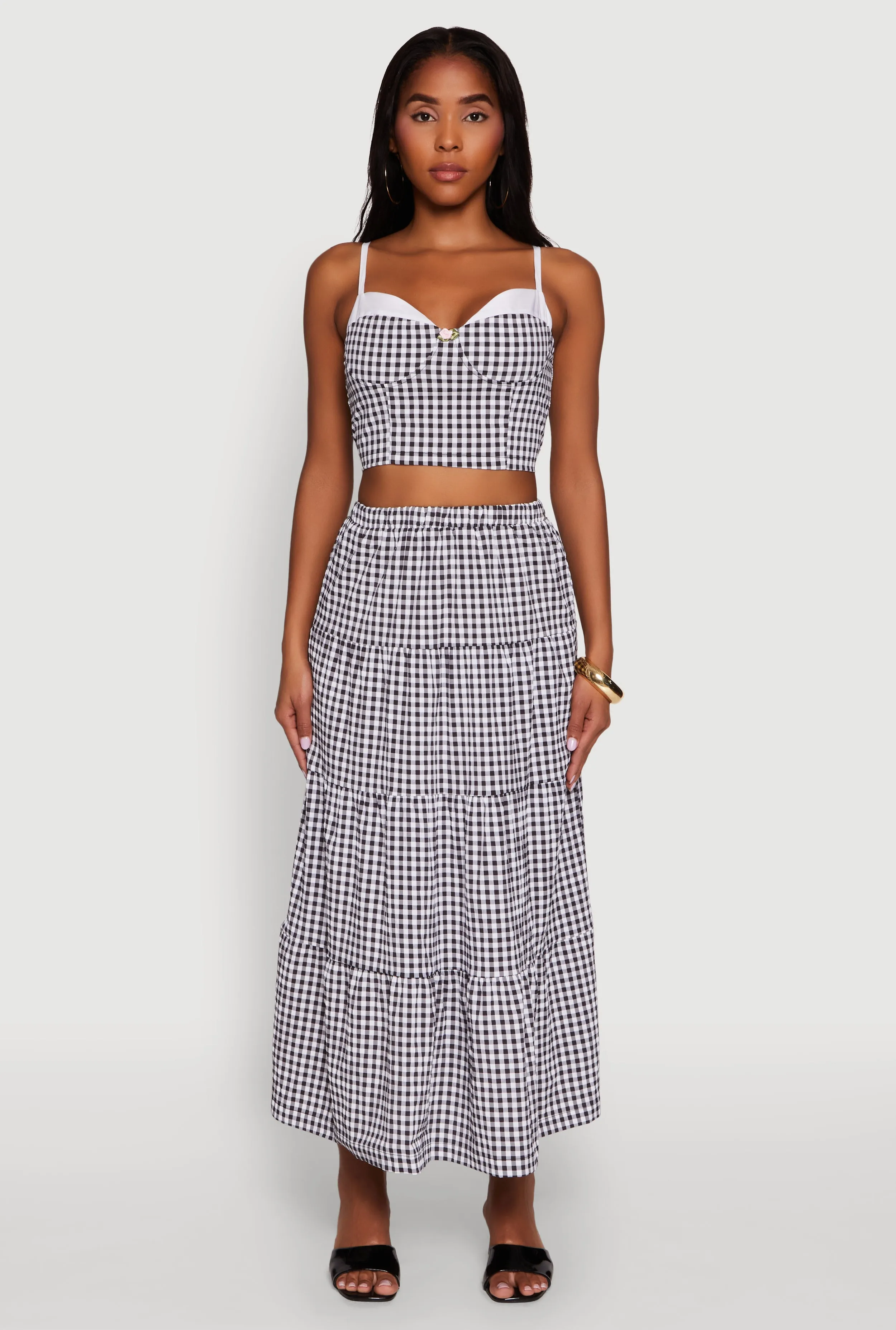 Gingham Smocked Back Bustier Top sold by Rainbow product image thumbnail 3