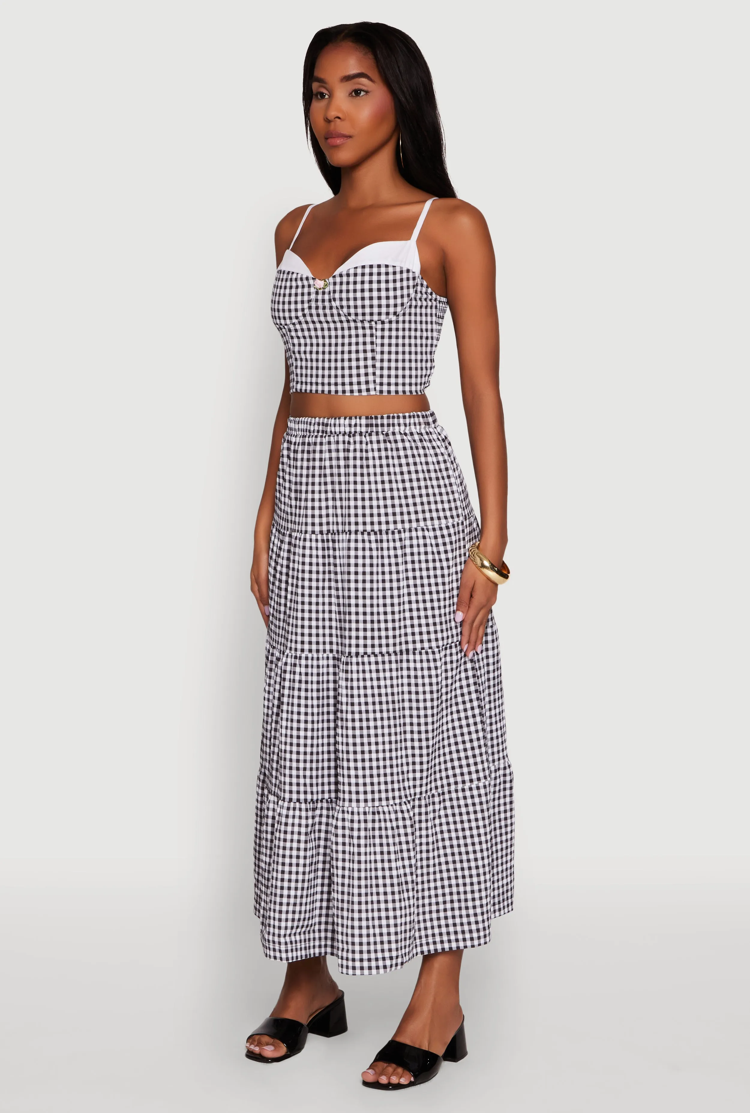 Gingham Smocked Back Bustier Top sold by Rainbow product image thumbnail 5