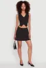 Pinstripe Pleated Mini Skirt sold by Rainbow