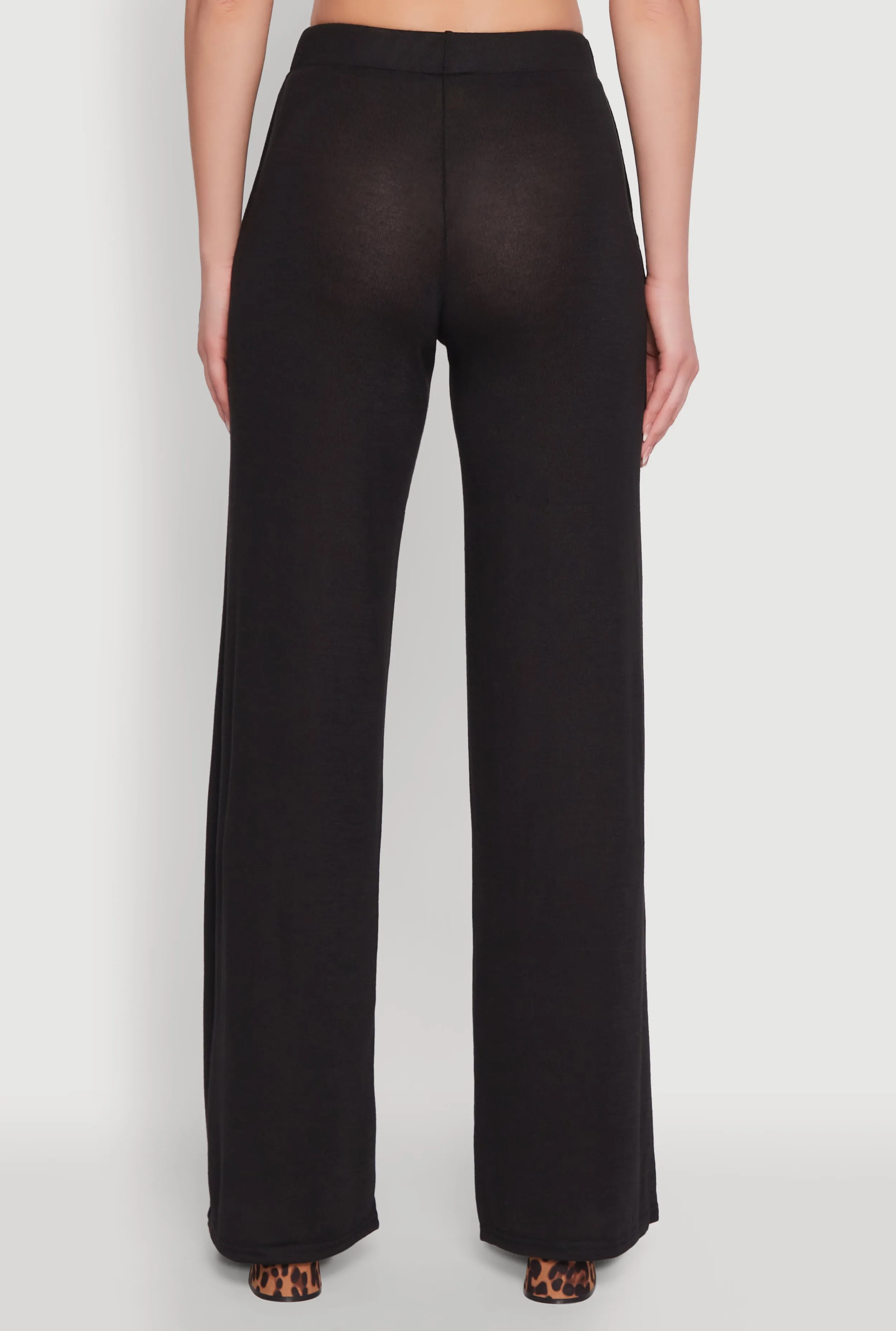 Daisy High Waisted Wide Leg Brushed Knit Pants sold by Rainbow product image thumbnail 5