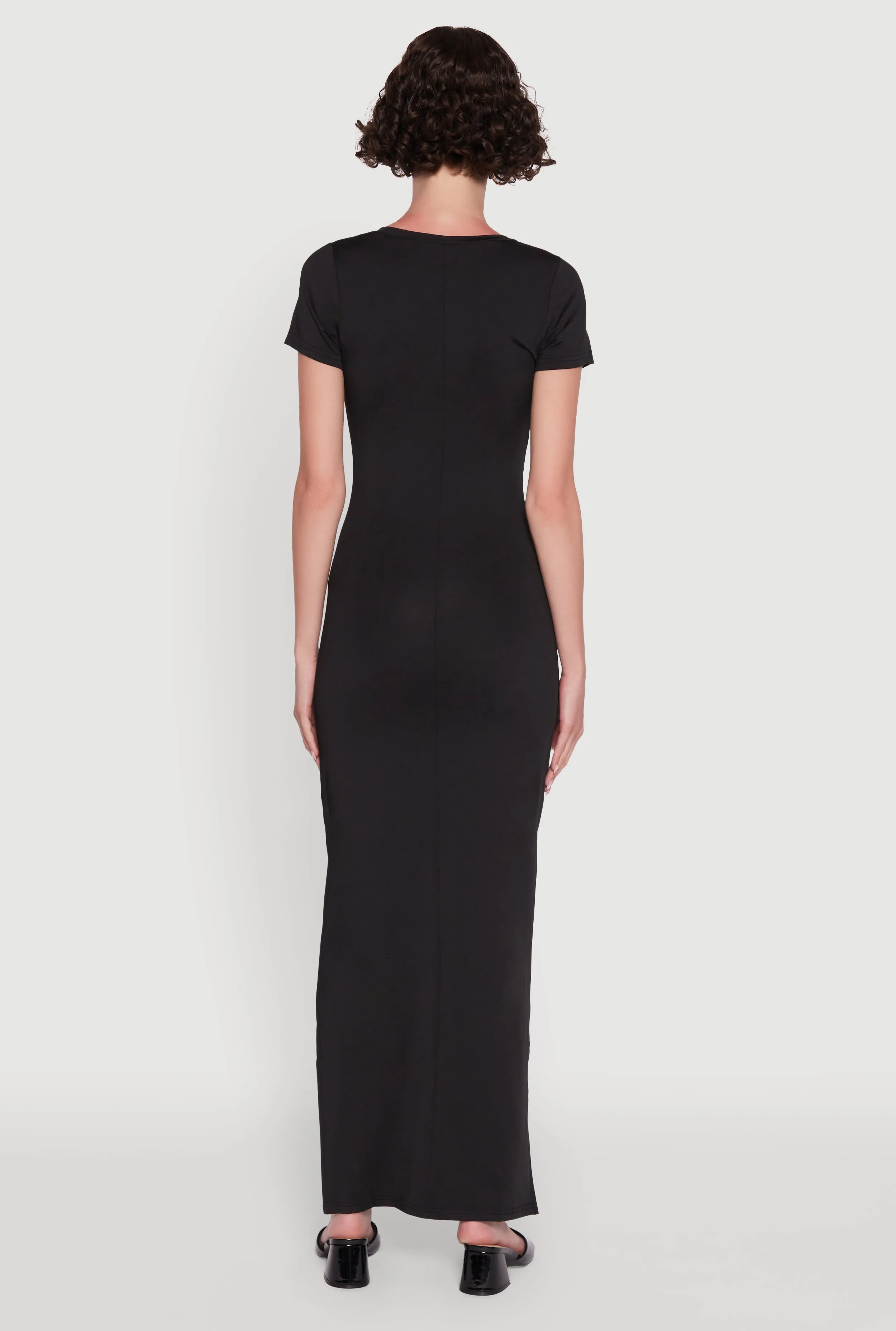 Daisy Crew Neck Side Slit T Shirt Dress sold by Rainbow product image thumbnail 5