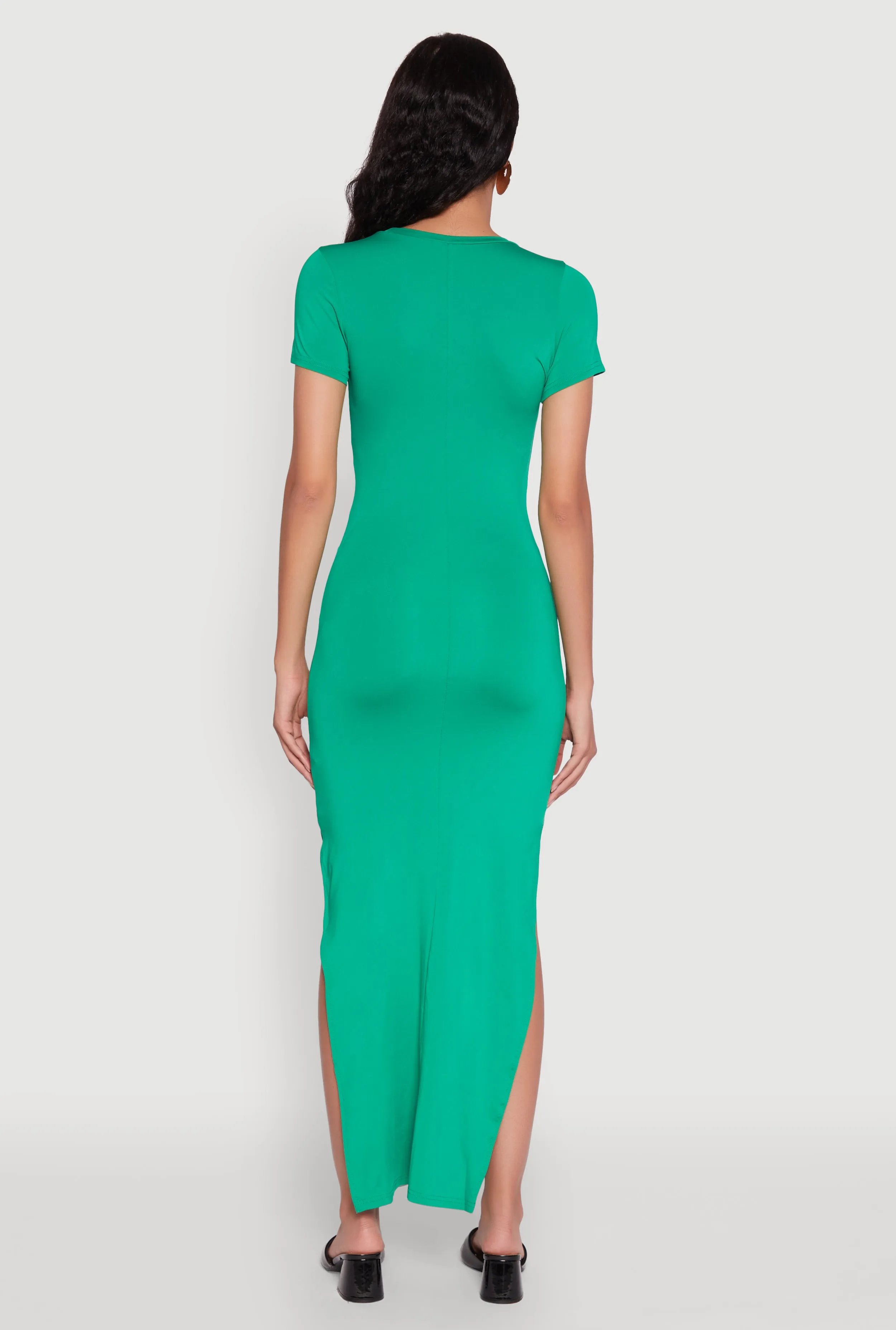 Daisy Crew Neck Side Slit T Shirt Dress sold by Rainbow product image thumbnail 5