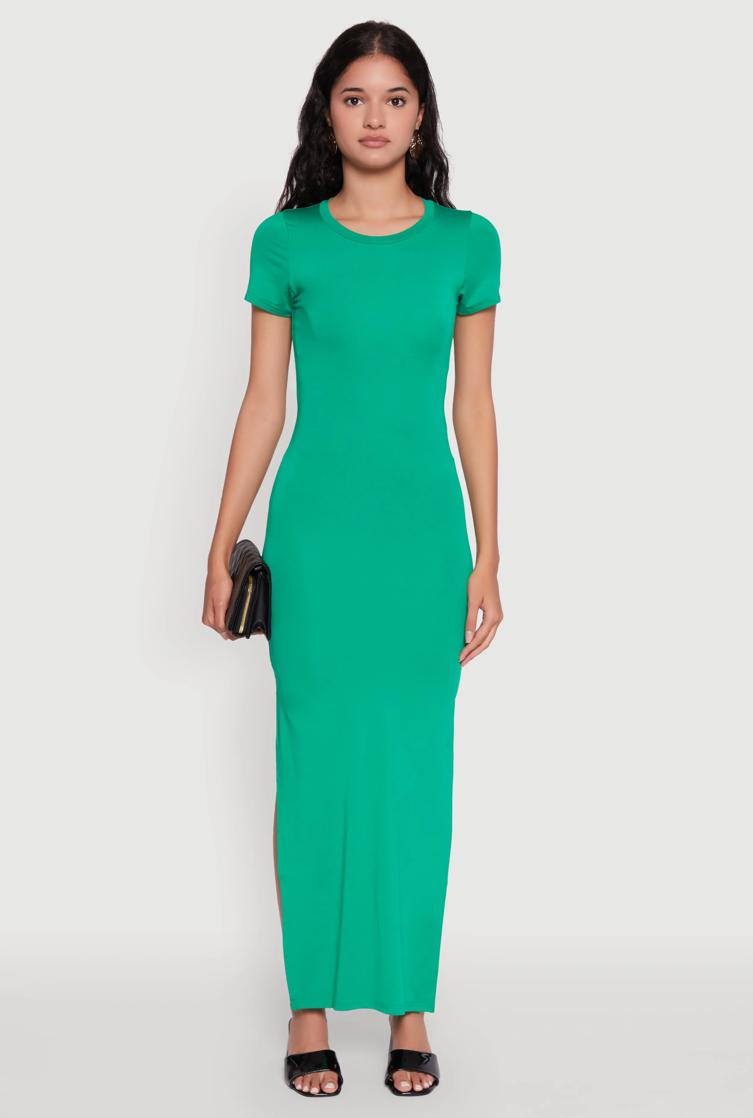 Daisy Crew Neck Side Slit T Shirt Dress sold by Rainbow product image thumbnail 2