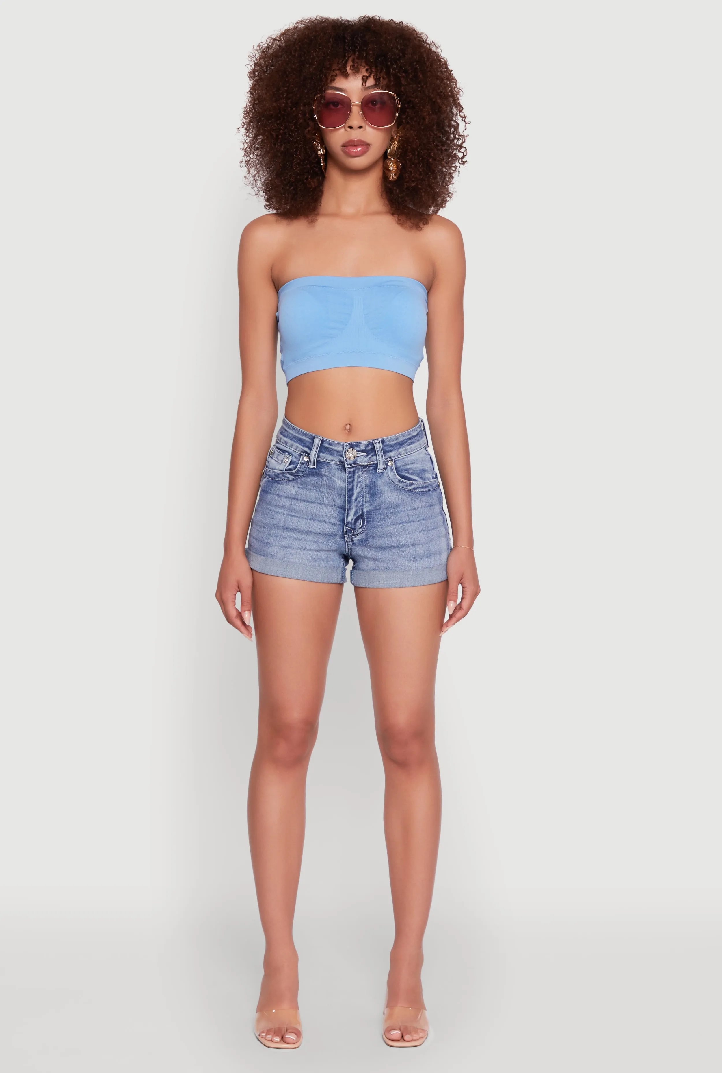 Trendy Seamless Ruched Front Bandeau sold by Rainbow product image thumbnail 3