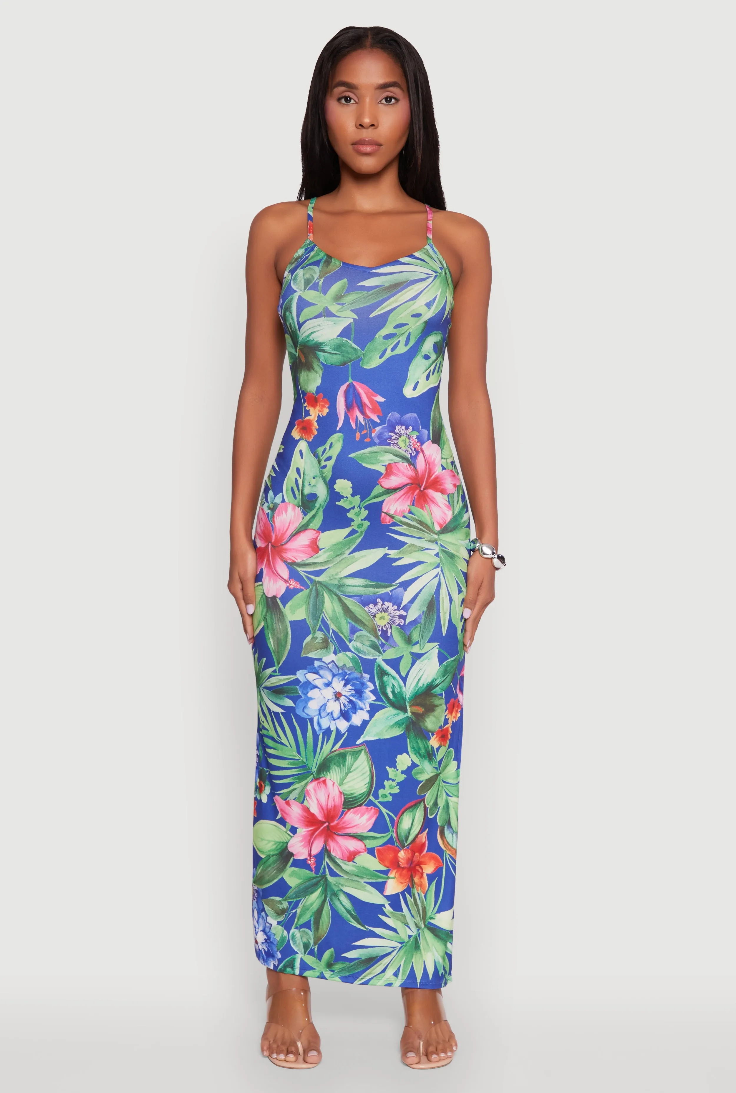 Haute Monde Sleeveless Scoop Neck Floral Maxi Dress sold by Rainbow product image thumbnail 2