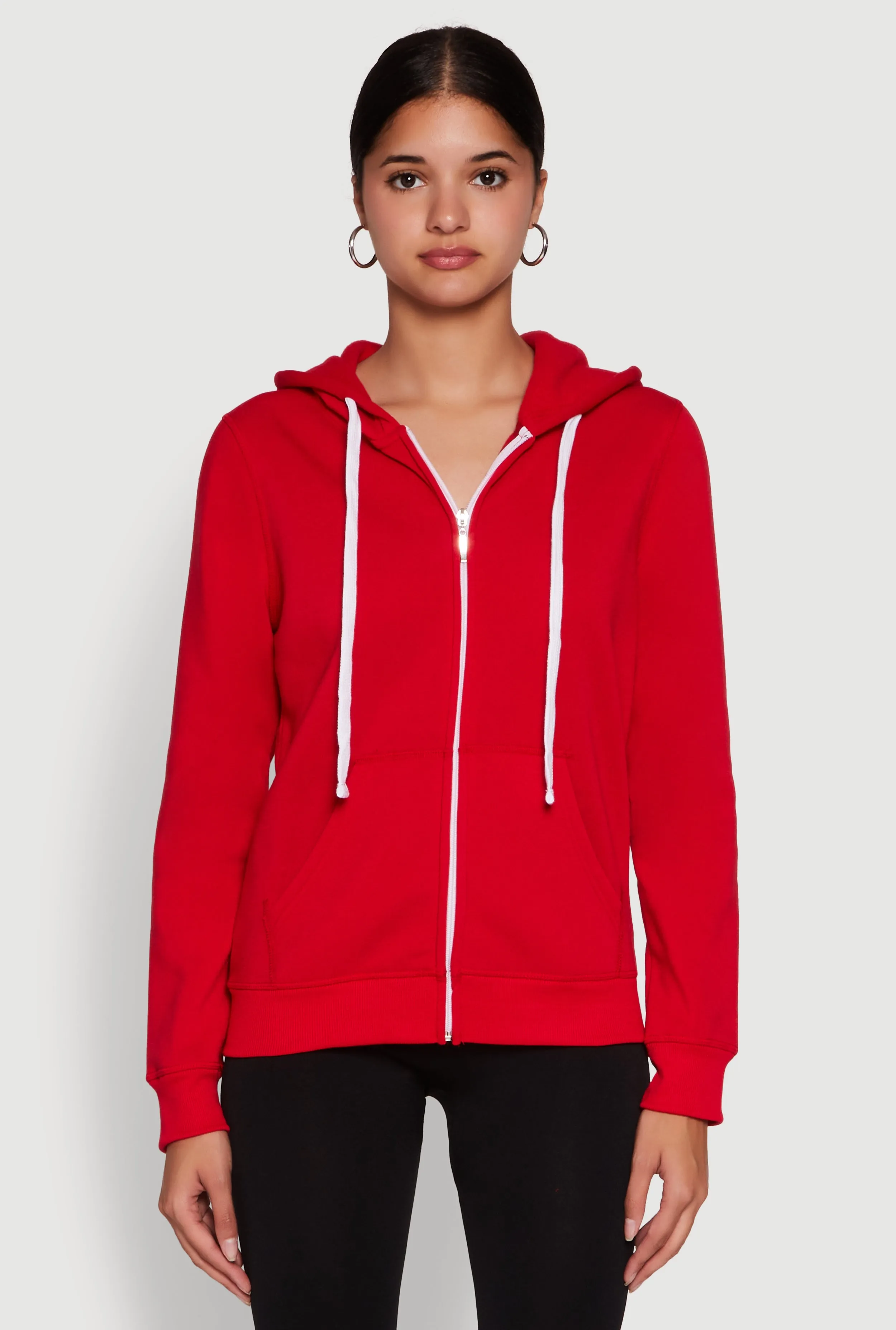 Trendy Fleece Lined Hooded Sweatshirt sold by Rainbow product image thumbnail 2