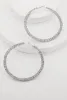 Stylish Metallic Rhinestone Hoop Earrings sold by Rainbow