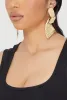 Stylish Metallic Textured Swirl Drop Earrings sold by Rainbow