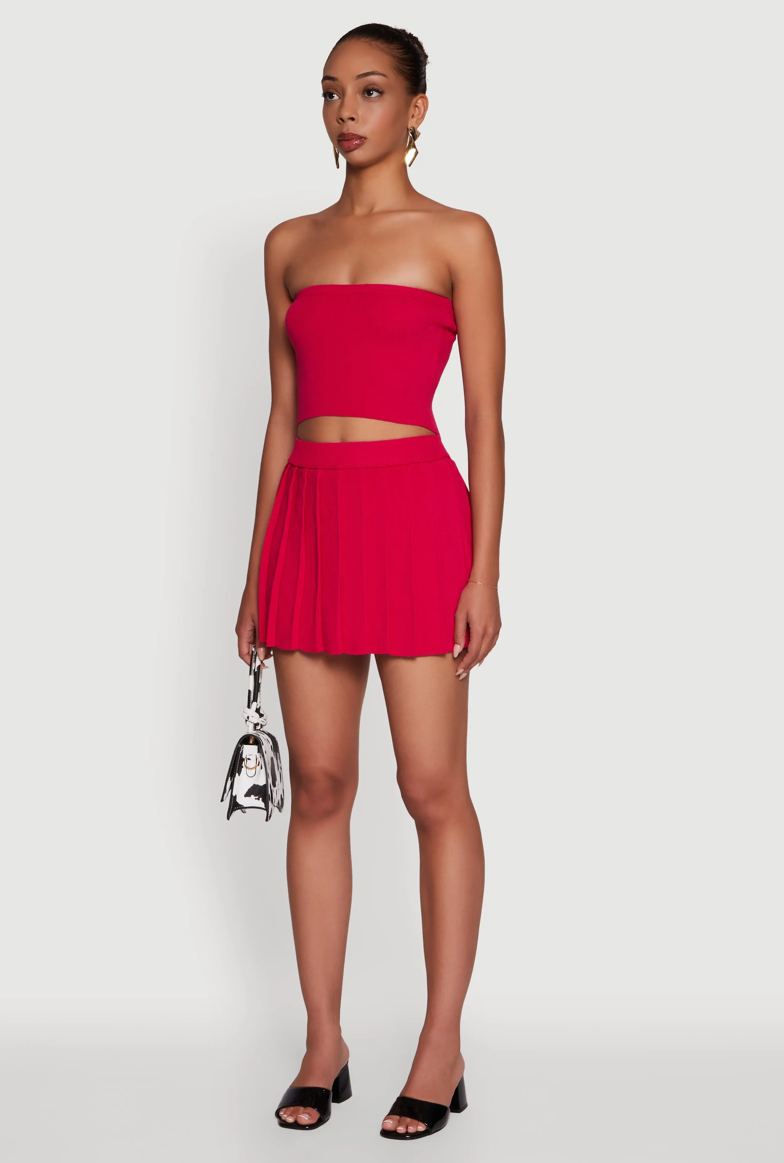 Daisy Rib Knit Cropped Tube Top sold by Rainbow product image thumbnail 5