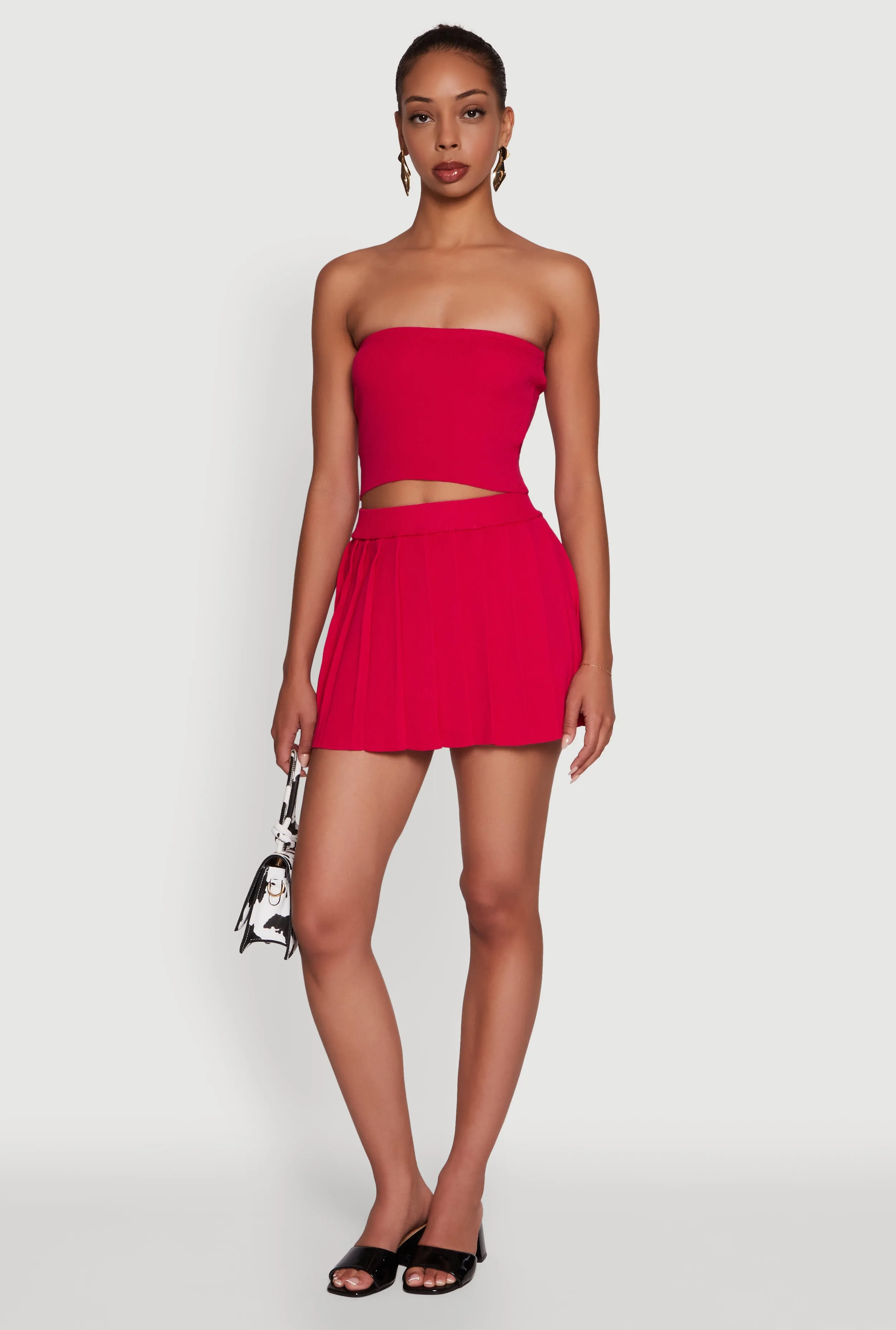 Daisy Rib Knit Cropped Tube Top sold by Rainbow product image thumbnail 3