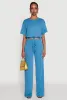 Daisy Drawstring Hem Crew Neck Cropped Tee sold by Rainbow