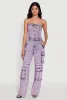 Daisy Mineral Wash Denim Jumpsuit with Cargo Pockets sold by Rainbow