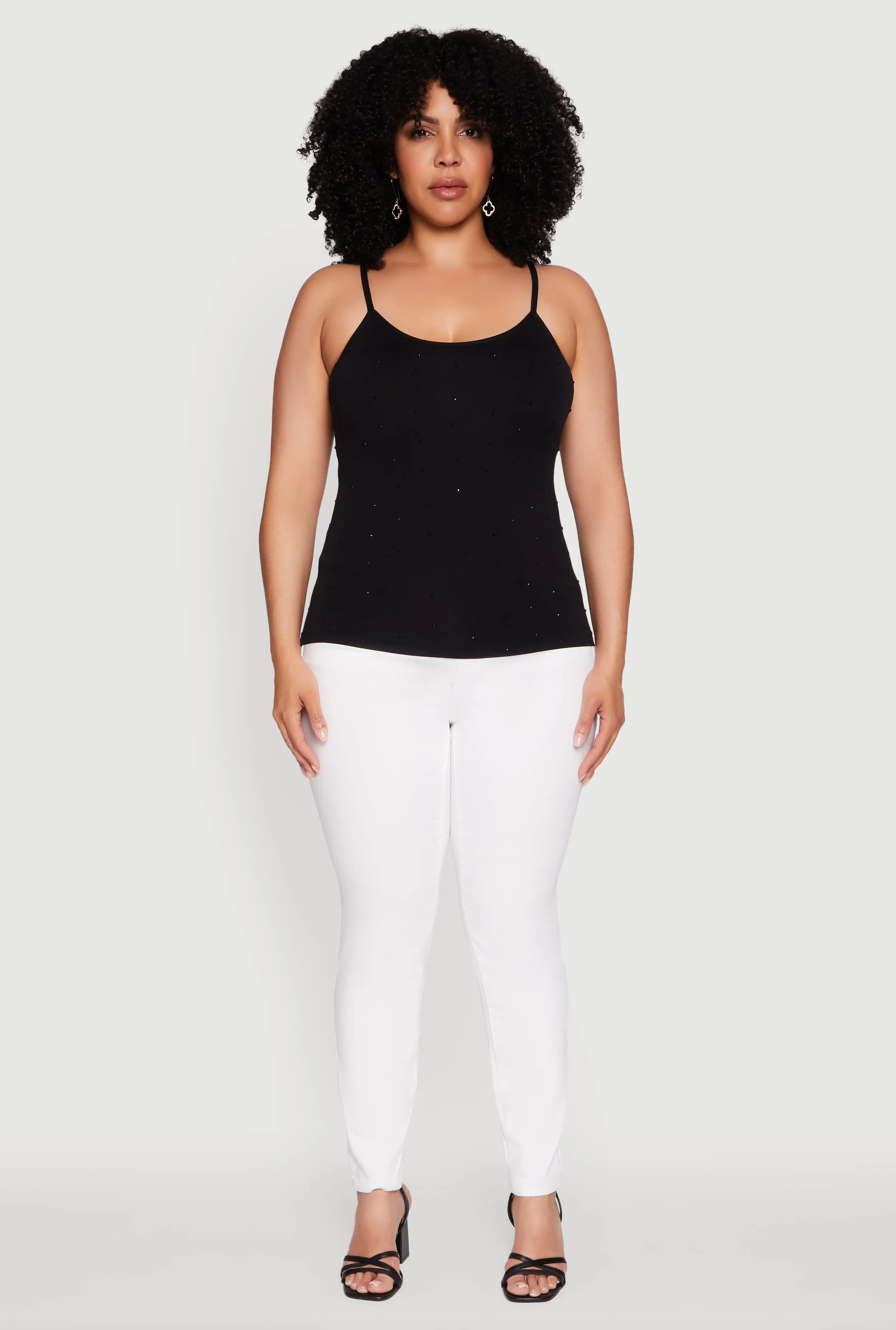 Plus Size Seamless Rhinestone Detail Cami sold by Rainbow product image thumbnail 3