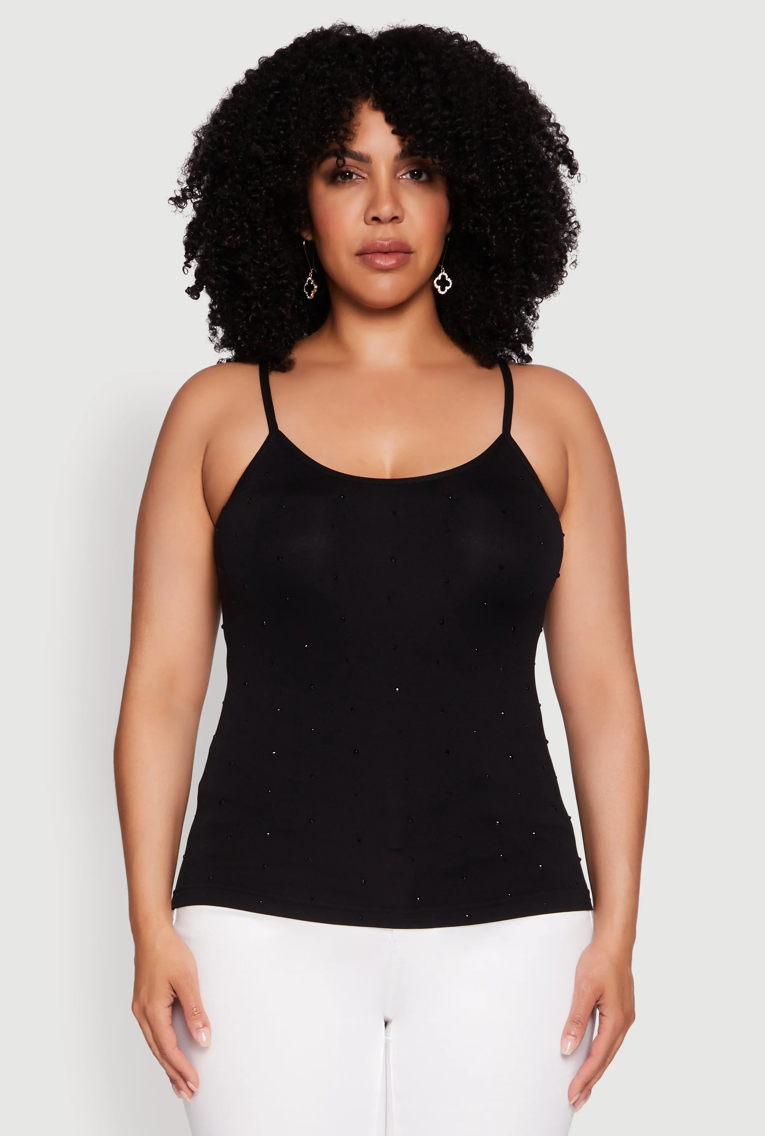 Plus Size Seamless Rhinestone Detail Cami sold by Rainbow product image thumbnail 2