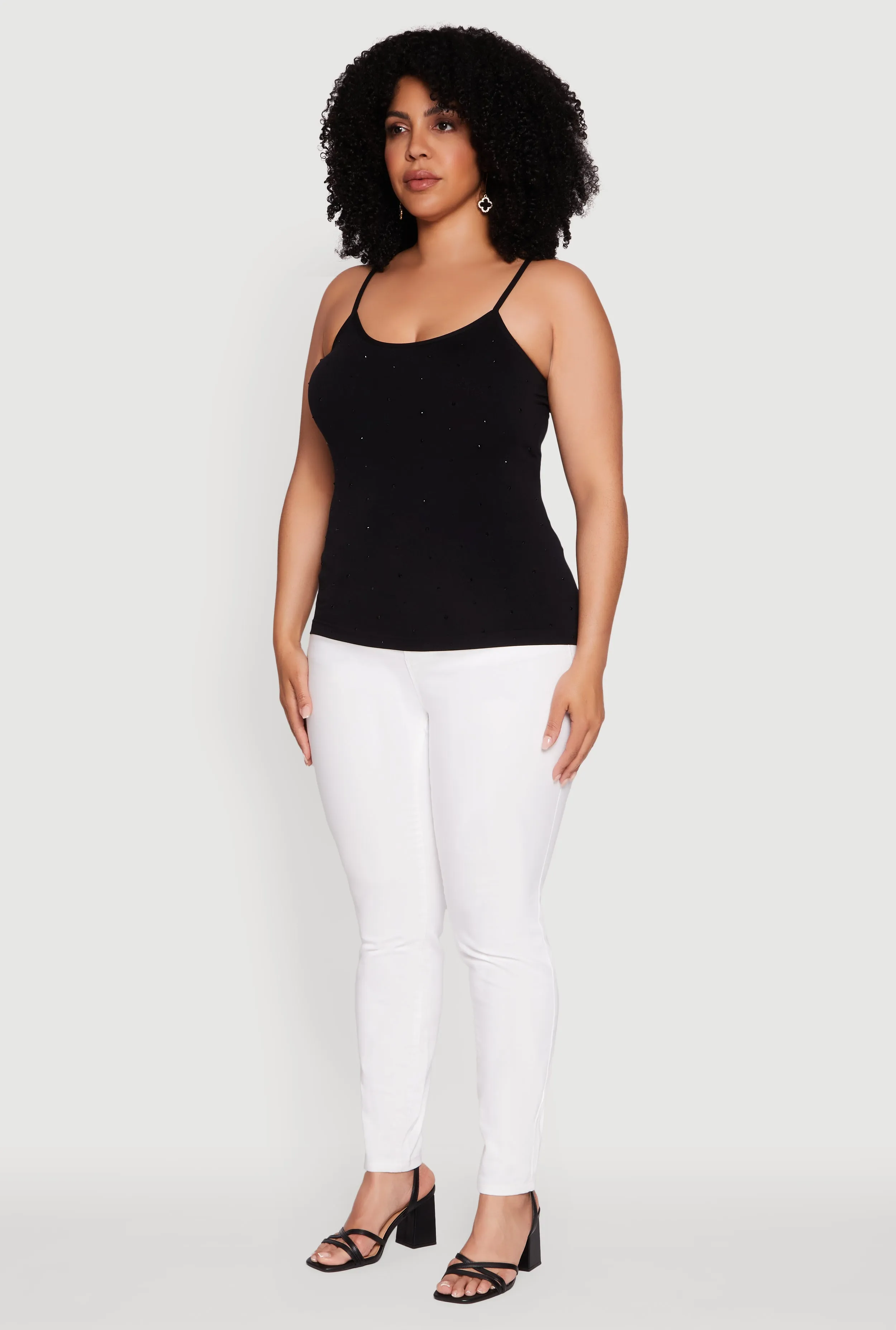 Plus Size Seamless Rhinestone Detail Cami sold by Rainbow product image thumbnail 5