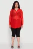 Plus Size Sheer Classic Fit Long Sleeve Tunic Shirt sold by Rainbow