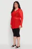 Plus Size Sheer Classic Fit Long Sleeve Tunic Shirt sold by Rainbow