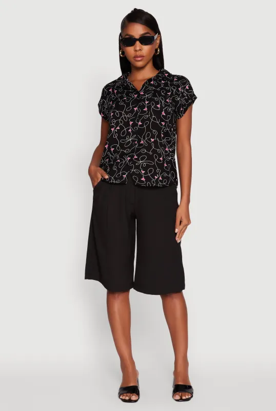 Trendy Classic Fit Abstract Face Print Shirt sold by Rainbow