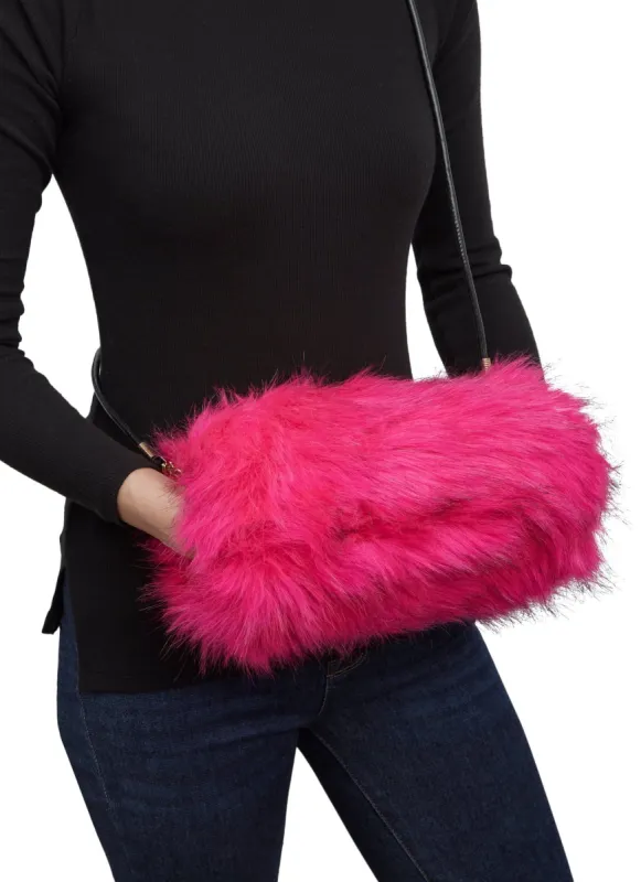 Faux Fur Muff Crossbody Bag sold by Rainbow
