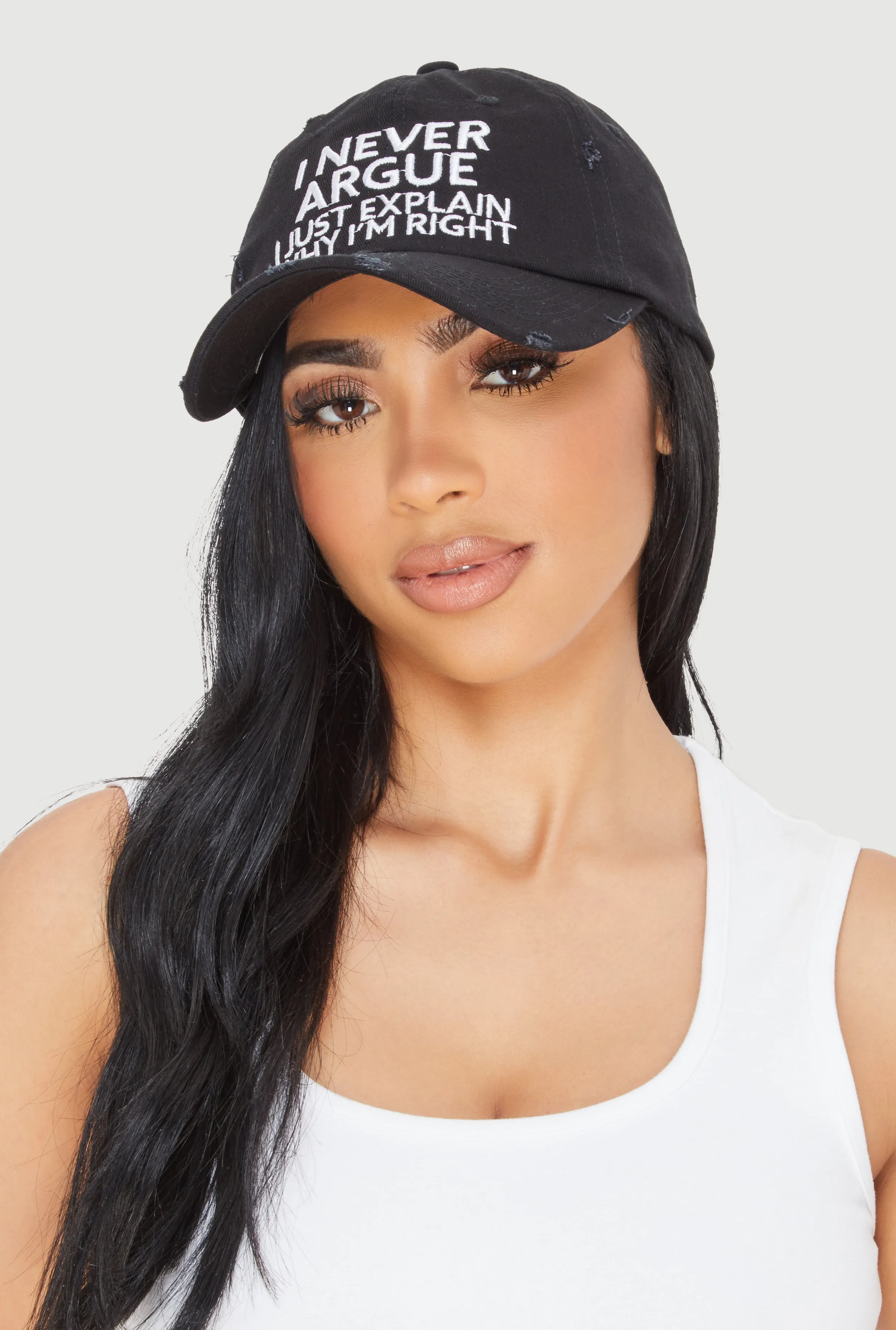 I Never Argue Graphic Baseball Hat sold by Rainbow product image thumbnail 2