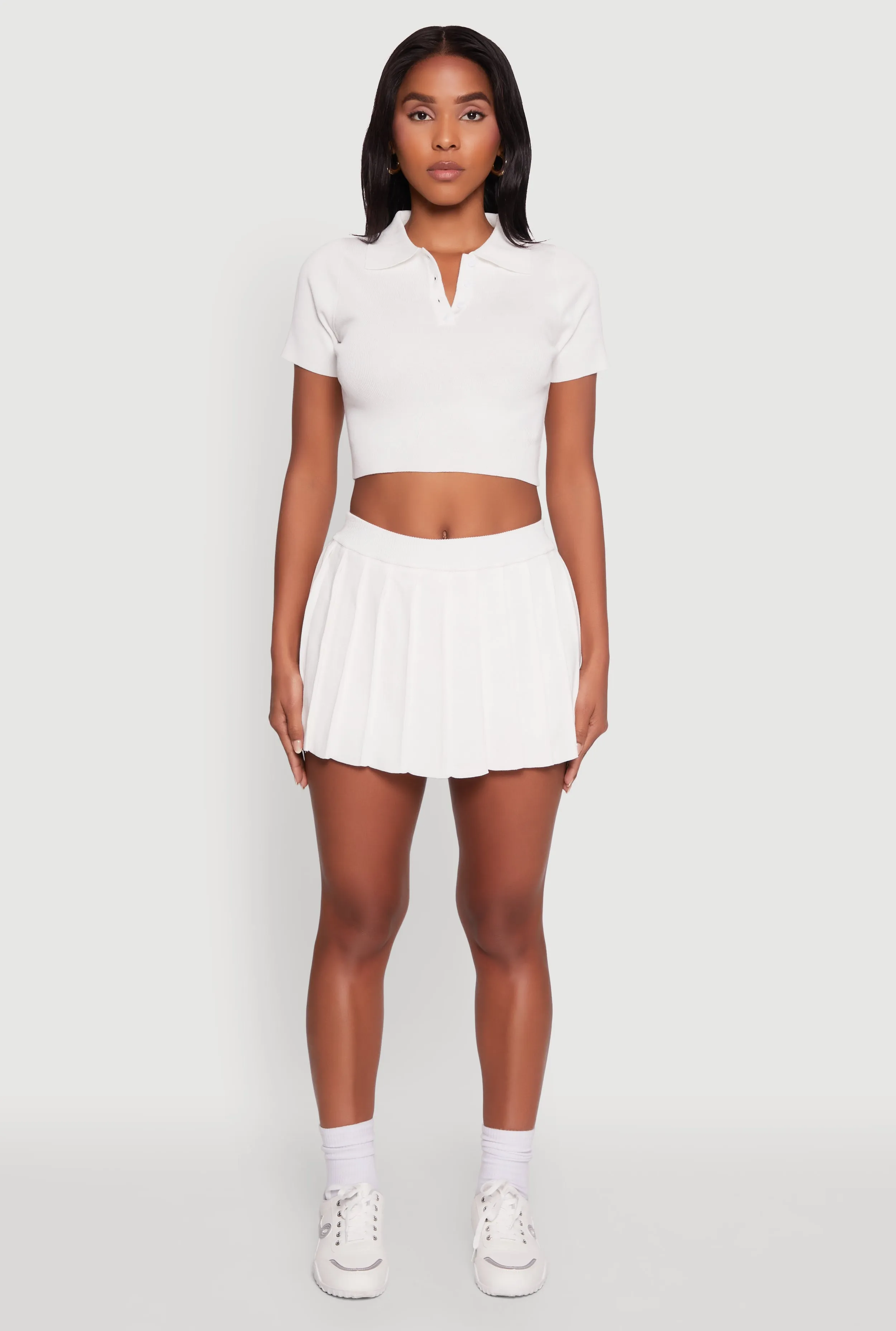 Daisy High Waisted Pleated Mini Skort sold by Rainbow product image thumbnail 2