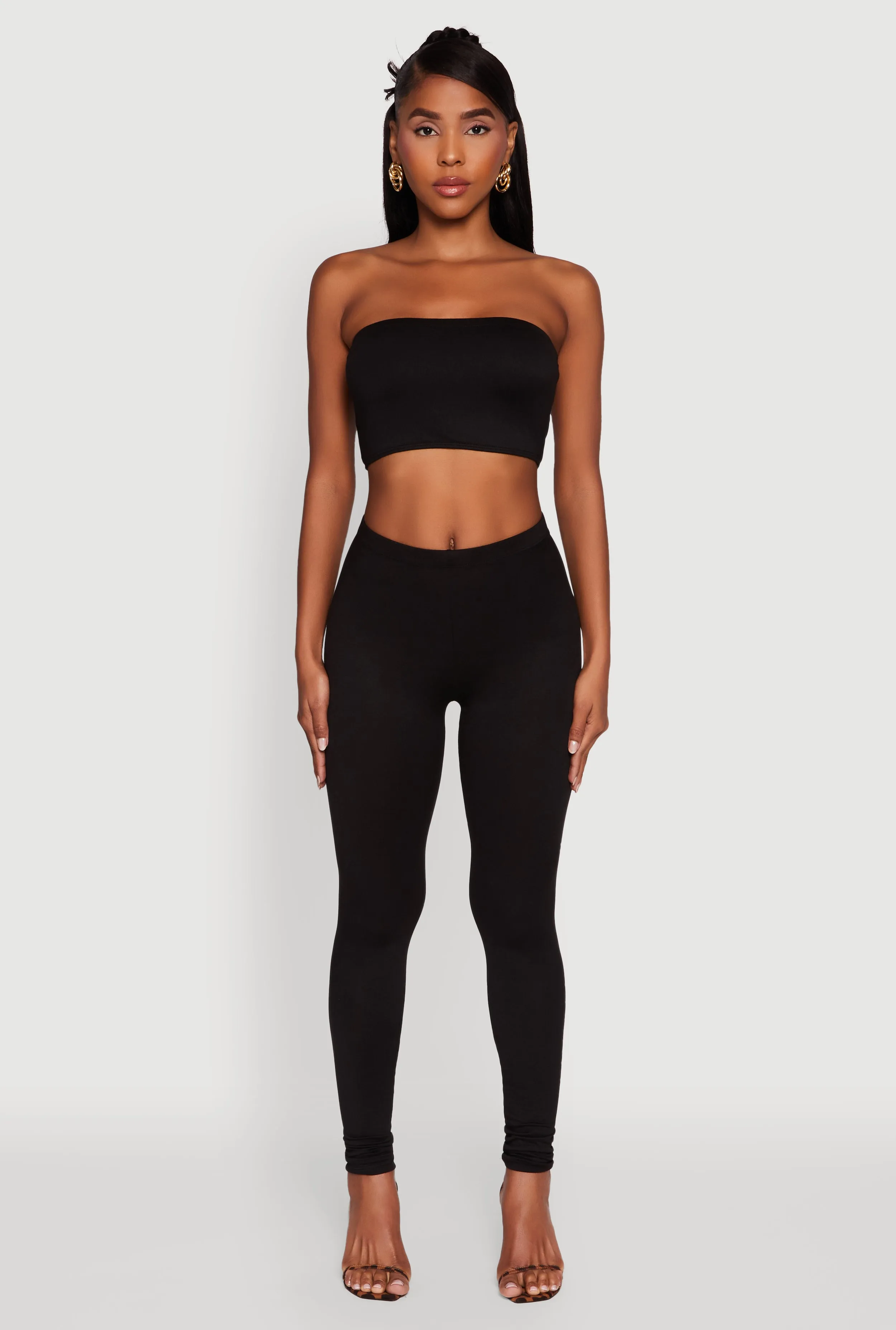 Trendy Solid Cropped Bandeau Top sold by Rainbow product image thumbnail 3