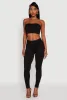 Trendy Solid Cropped Bandeau Top sold by Rainbow