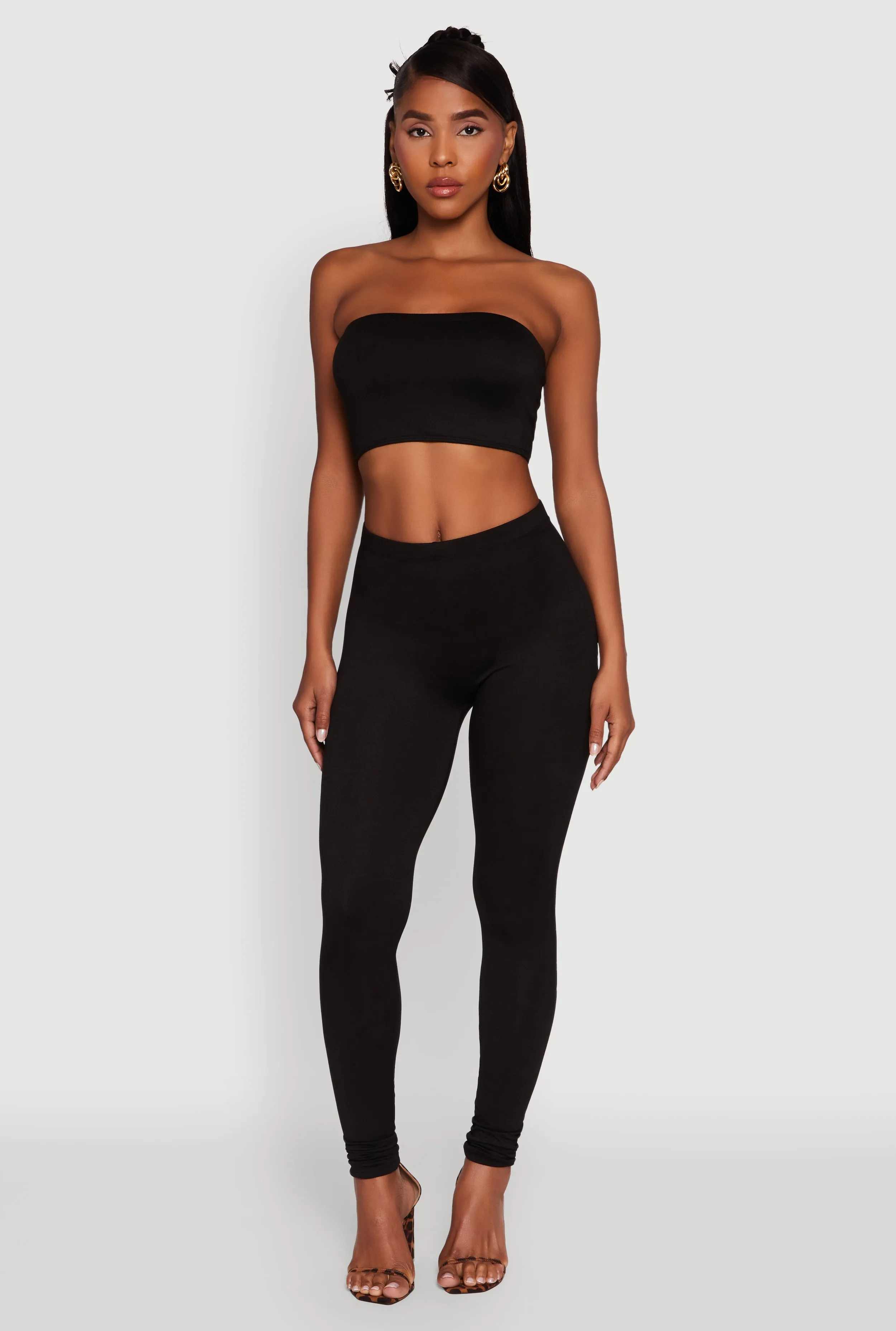 Trendy Solid Cropped Bandeau Top sold by Rainbow product image thumbnail 2