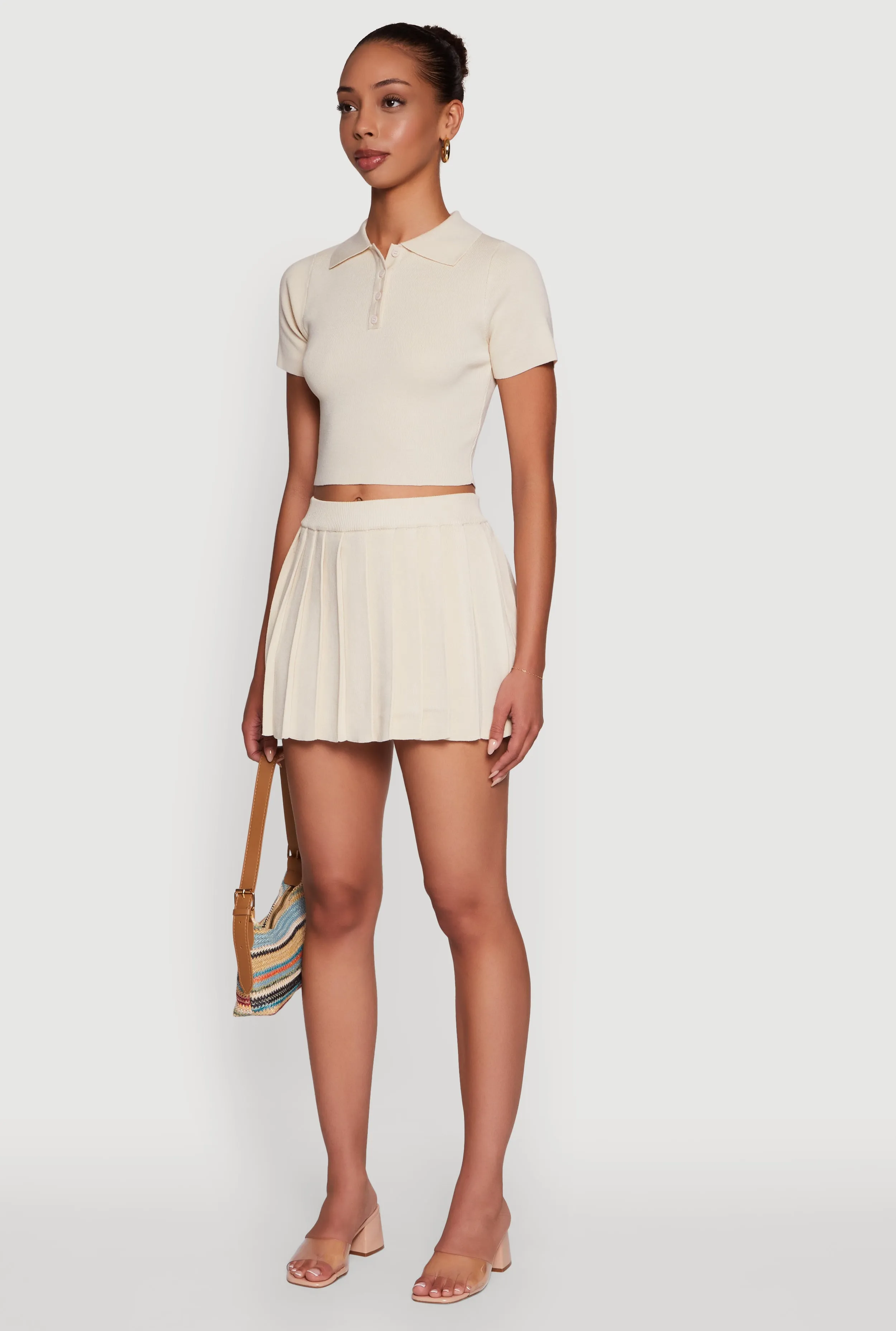 Daisy Classic Fit Short Sleeve Cropped Polo Shirt sold by Rainbow product image thumbnail 5