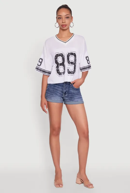 89 Graphic Boxy Football Jersey sold by Rainbow