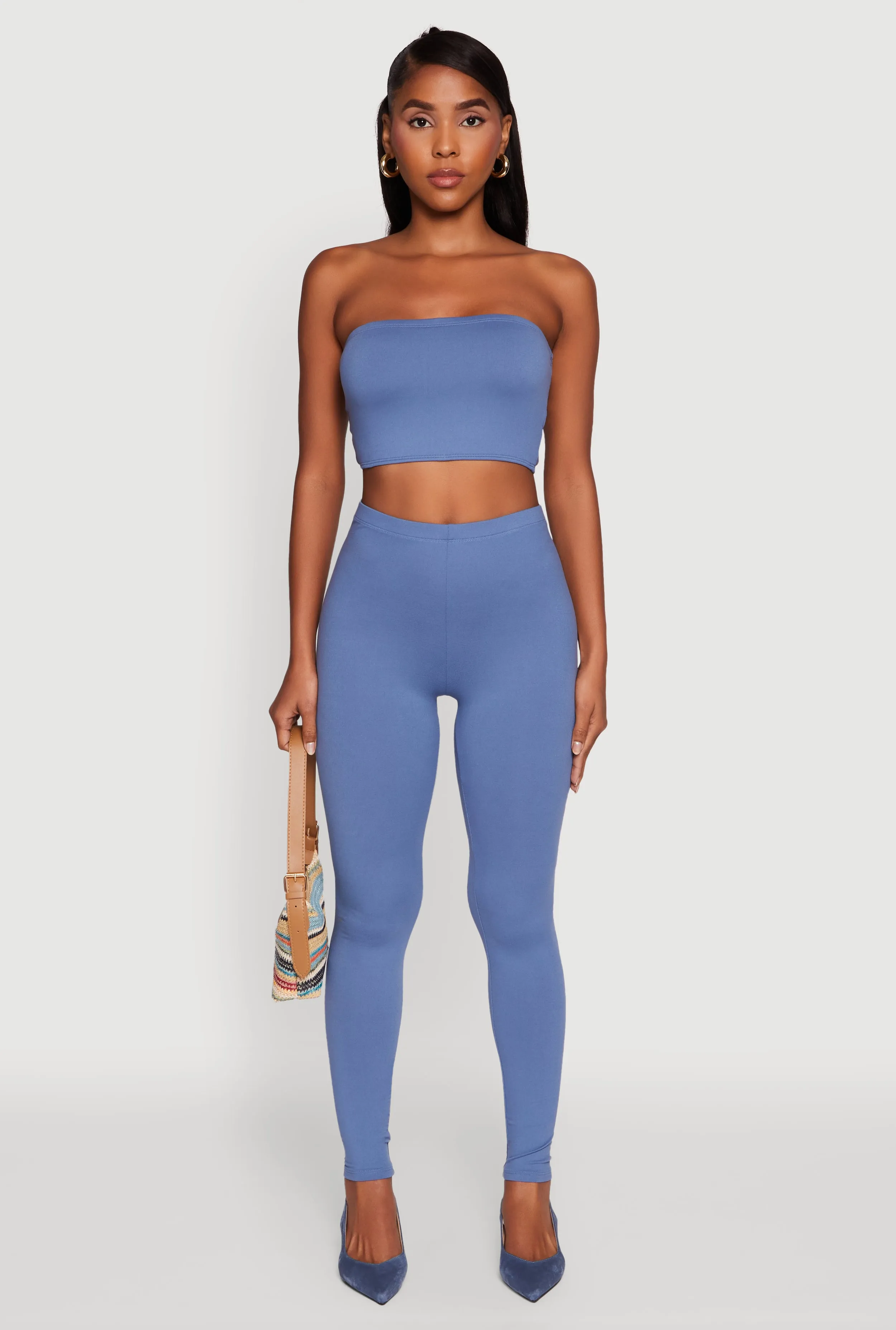 Trendy Solid Cropped Bandeau Top sold by Rainbow product image thumbnail 3