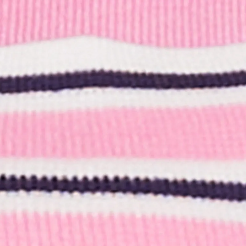 Daisy Varsity Stripe Trim Cropped Polo Shirt sold by Rainbow product image thumbnail 4