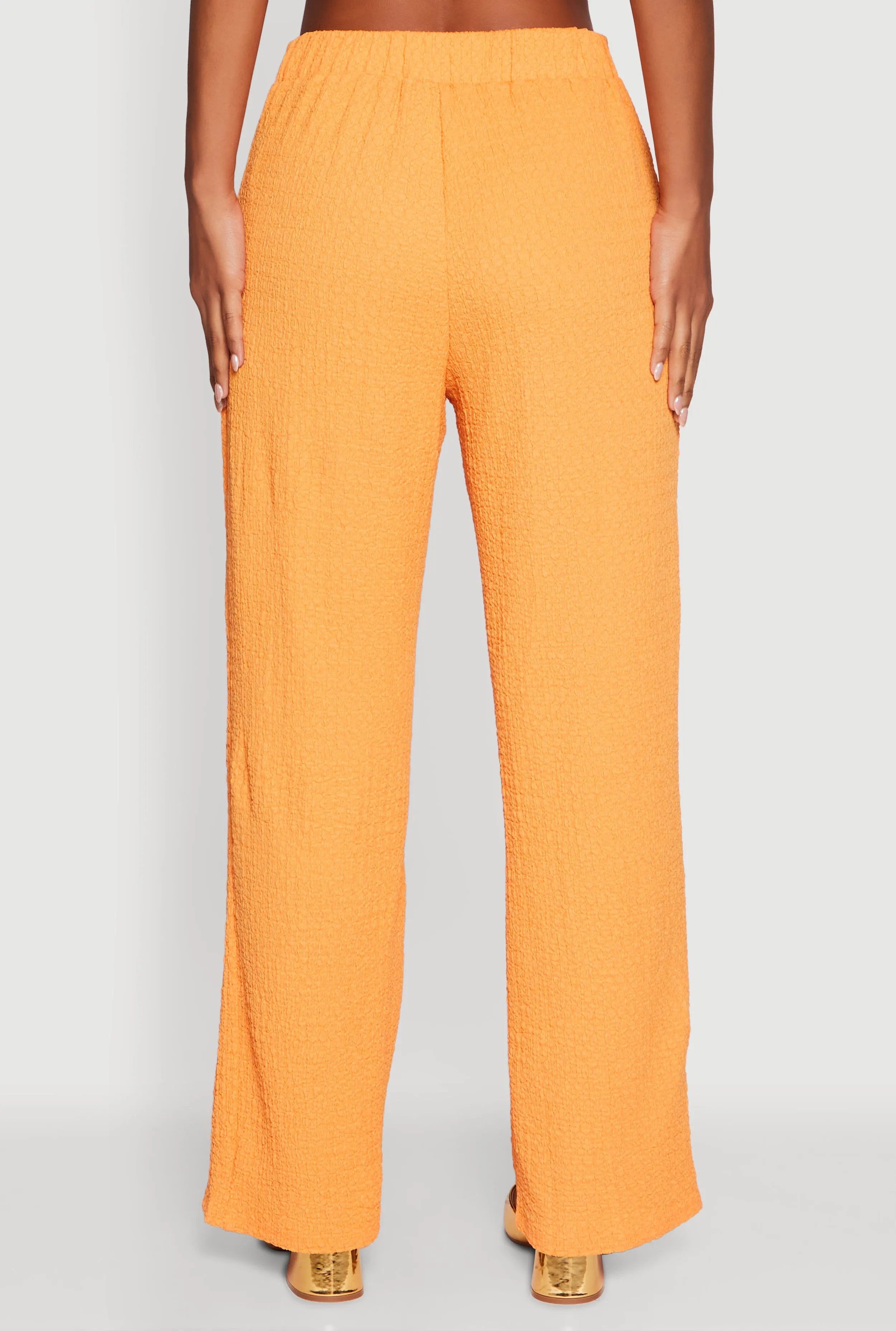 Trendy Solid High Waisted Wide Leg Pants sold by Rainbow product image thumbnail 5