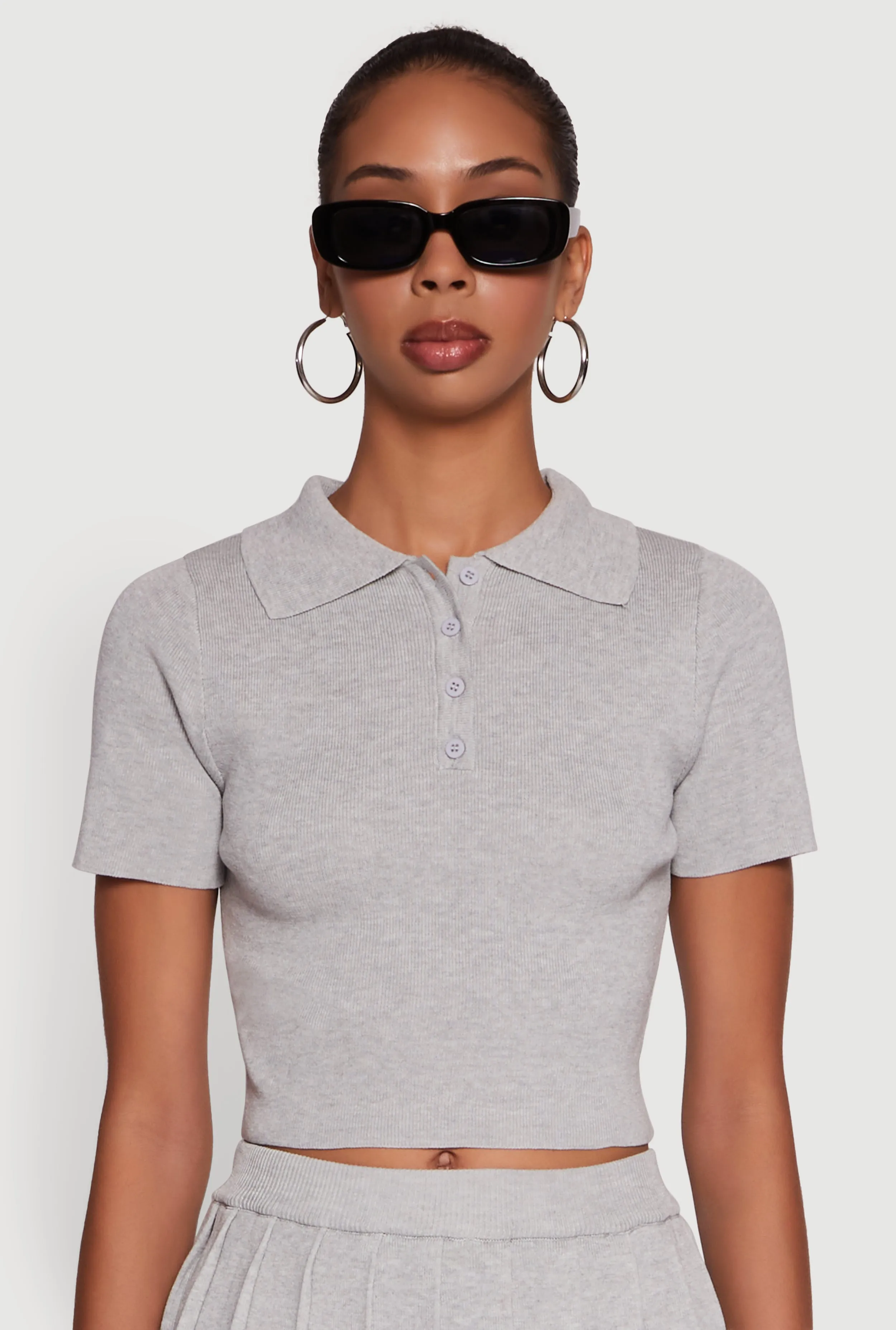 Daisy Classic Fit Short Sleeve Cropped Polo Shirt sold by Rainbow