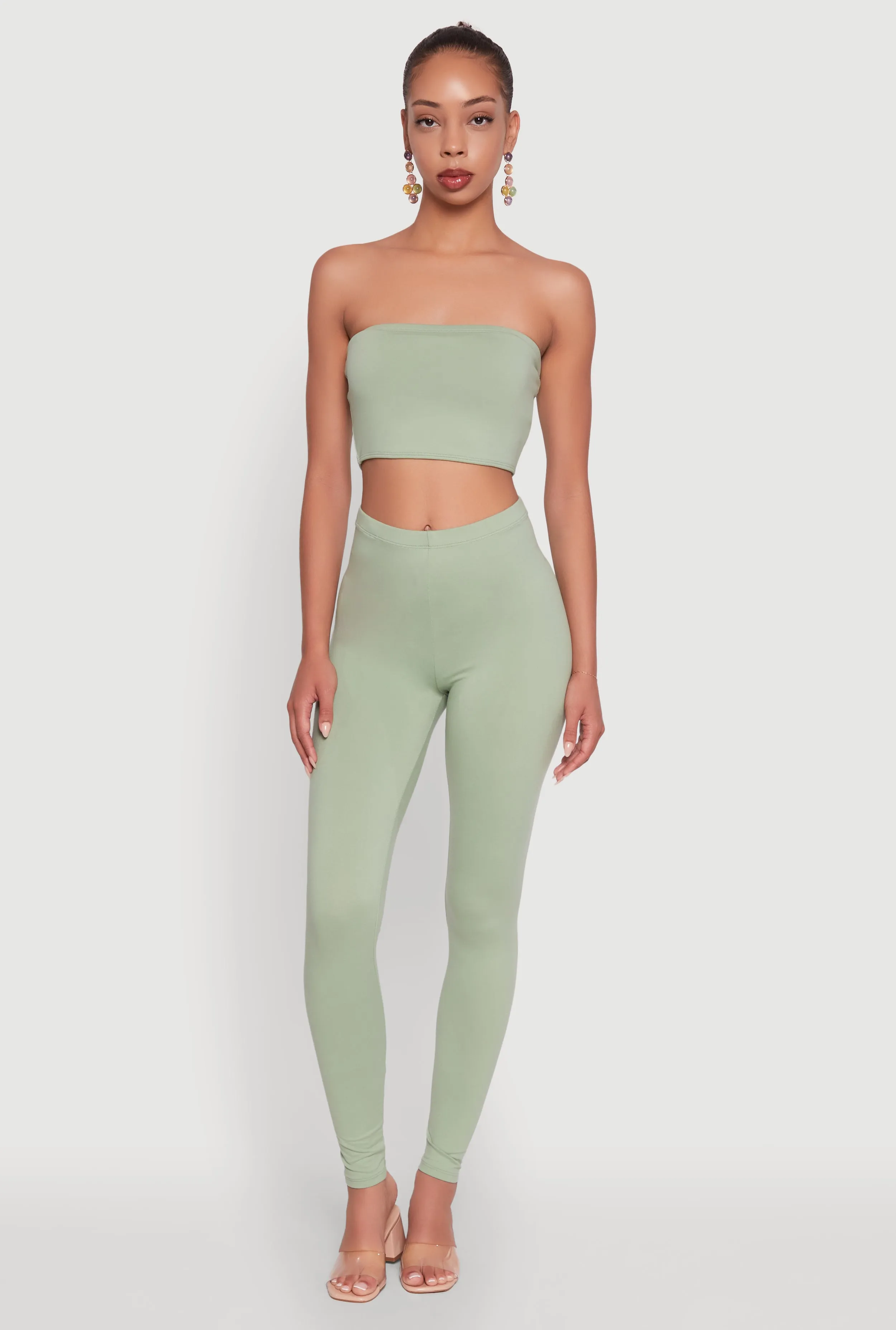 Trendy Solid Cropped Bandeau Top sold by Rainbow product image thumbnail 2