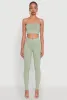 Trendy Solid Cropped Bandeau Top sold by Rainbow