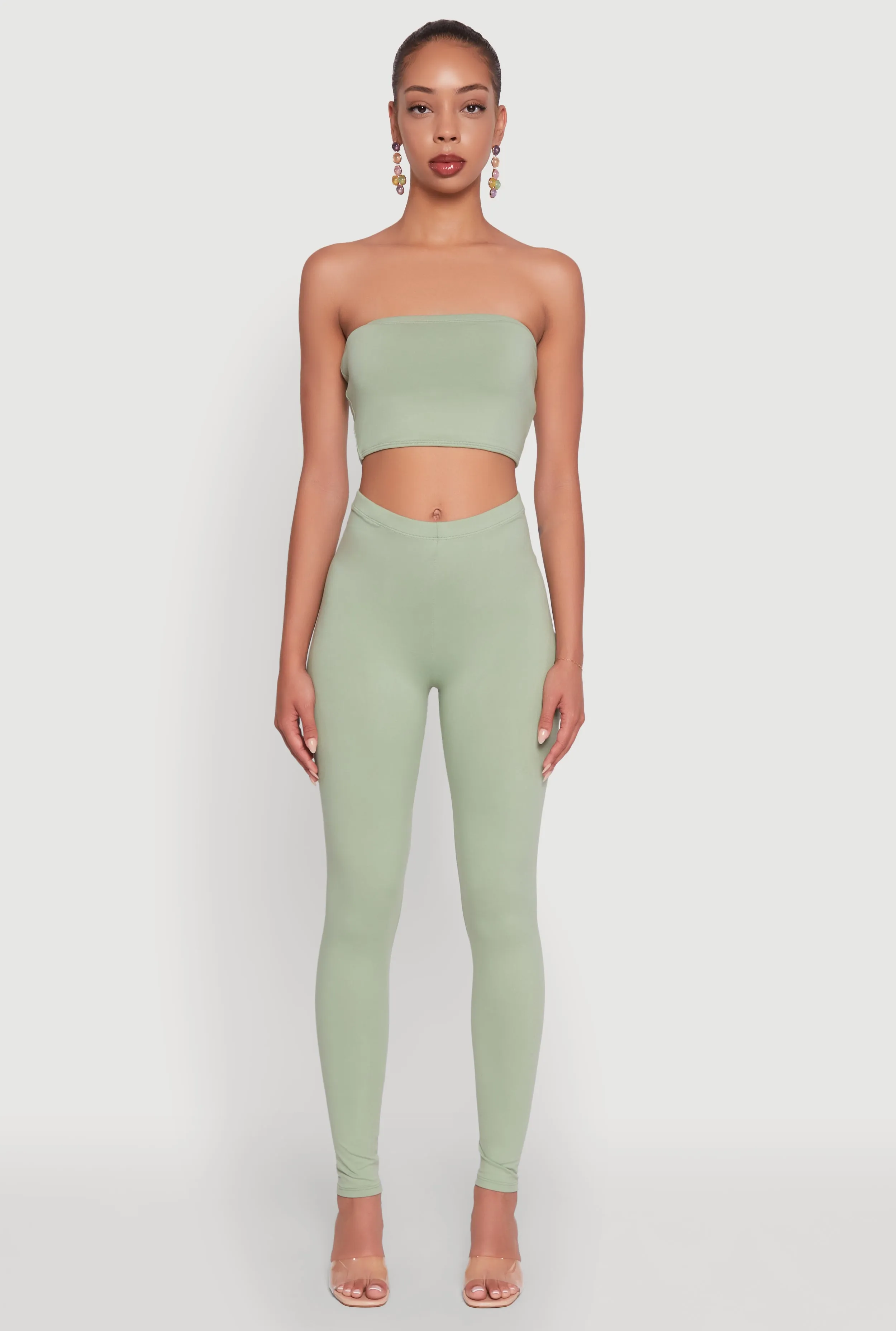 Trendy Solid Cropped Bandeau Top sold by Rainbow product image thumbnail 3
