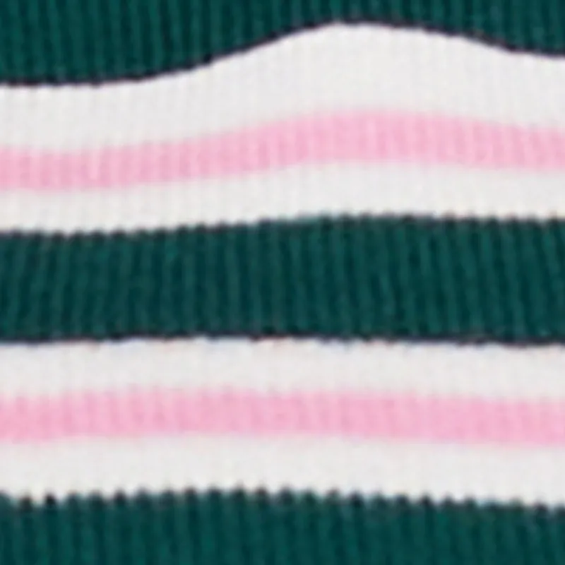 Daisy Varsity Stripe Trim Cropped Polo Shirt sold by Rainbow product image thumbnail 4