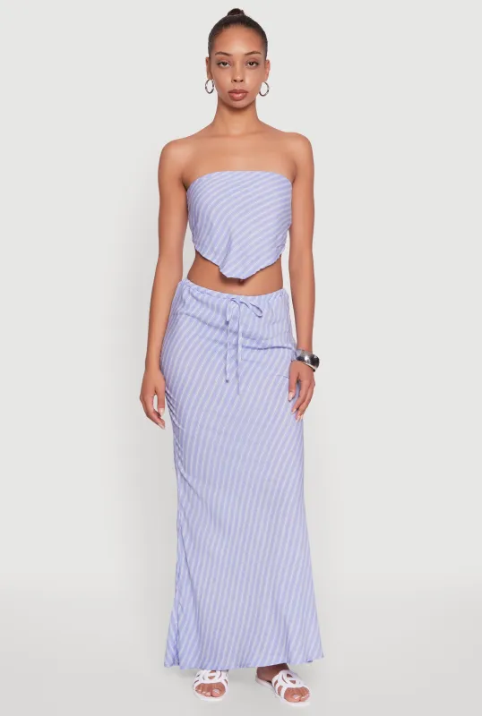 Trendy Back Slit Maxi Skirt sold by Rainbow