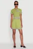 Daisy High Waisted Pleated Skirt with Varsity Stripe Detail sold by Rainbow