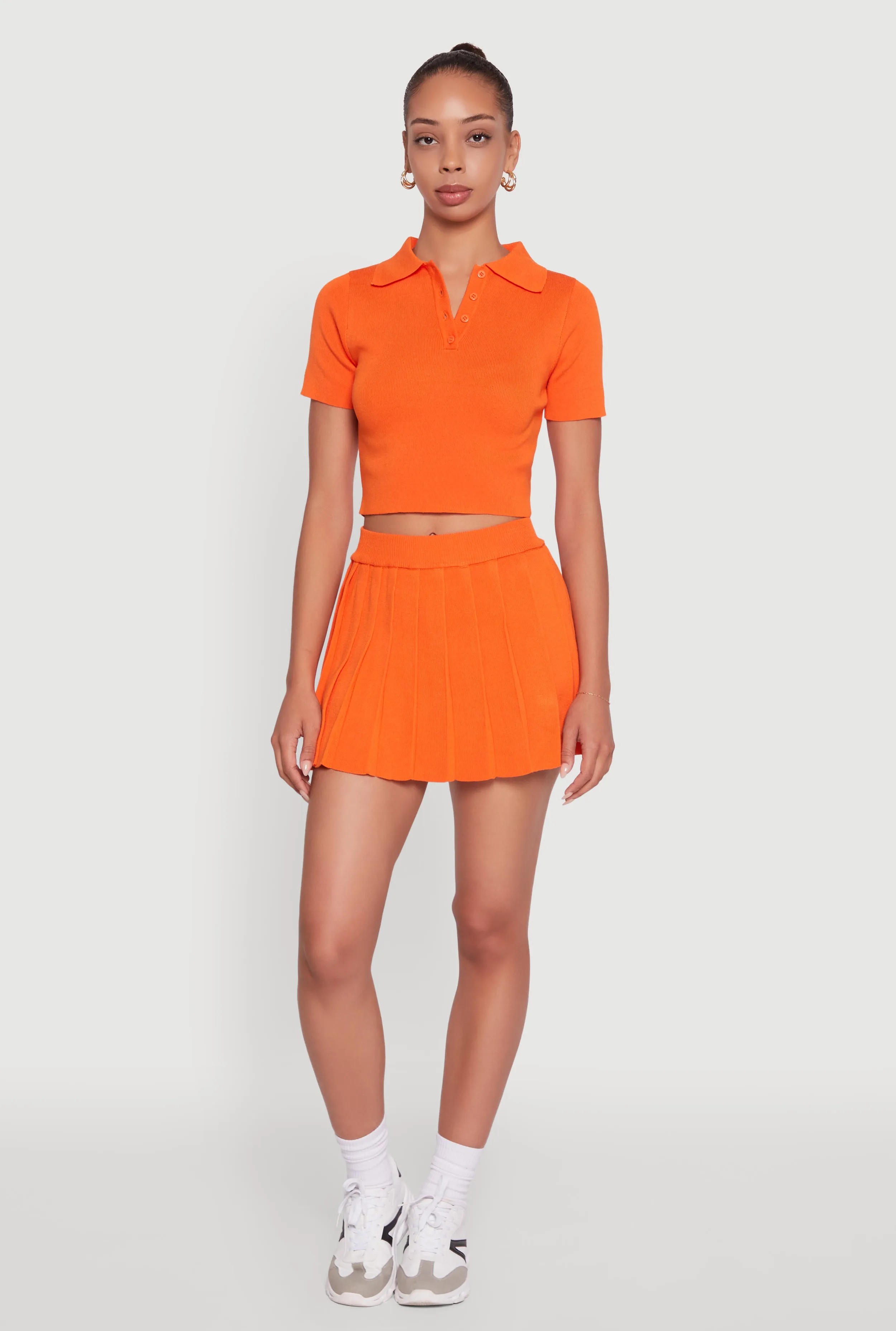 Daisy High Waisted Pleated Mini Skort sold by Rainbow