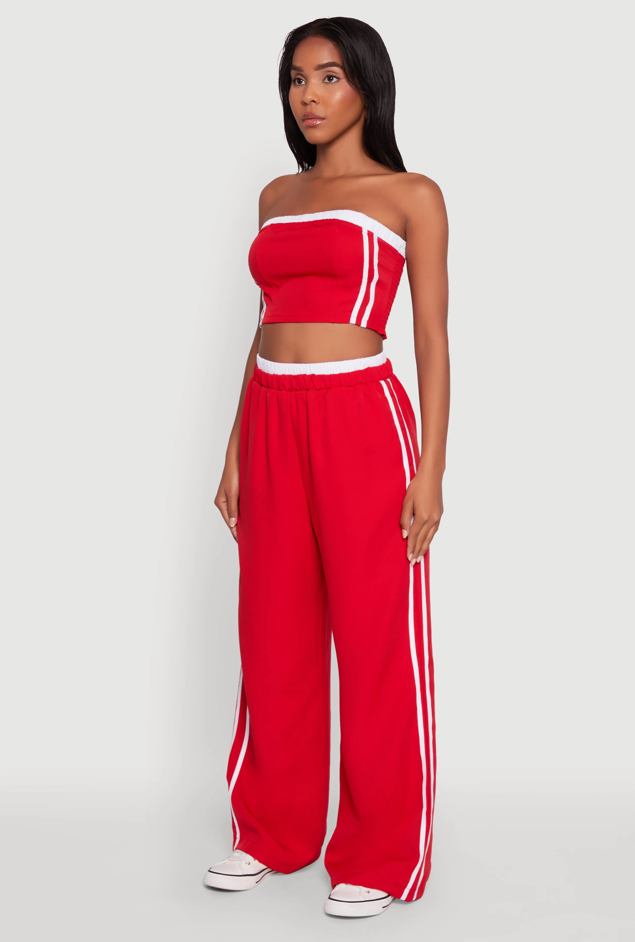 Varsity Stripe Crop Tube Top sold by Rainbow product image thumbnail 5