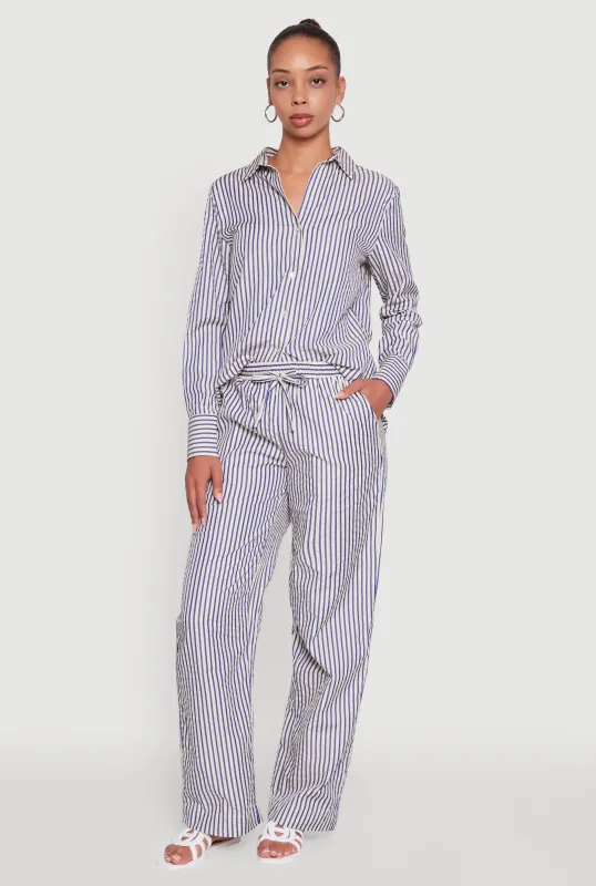 Striped Mid Rise Palazzo Pants sold by Rainbow
