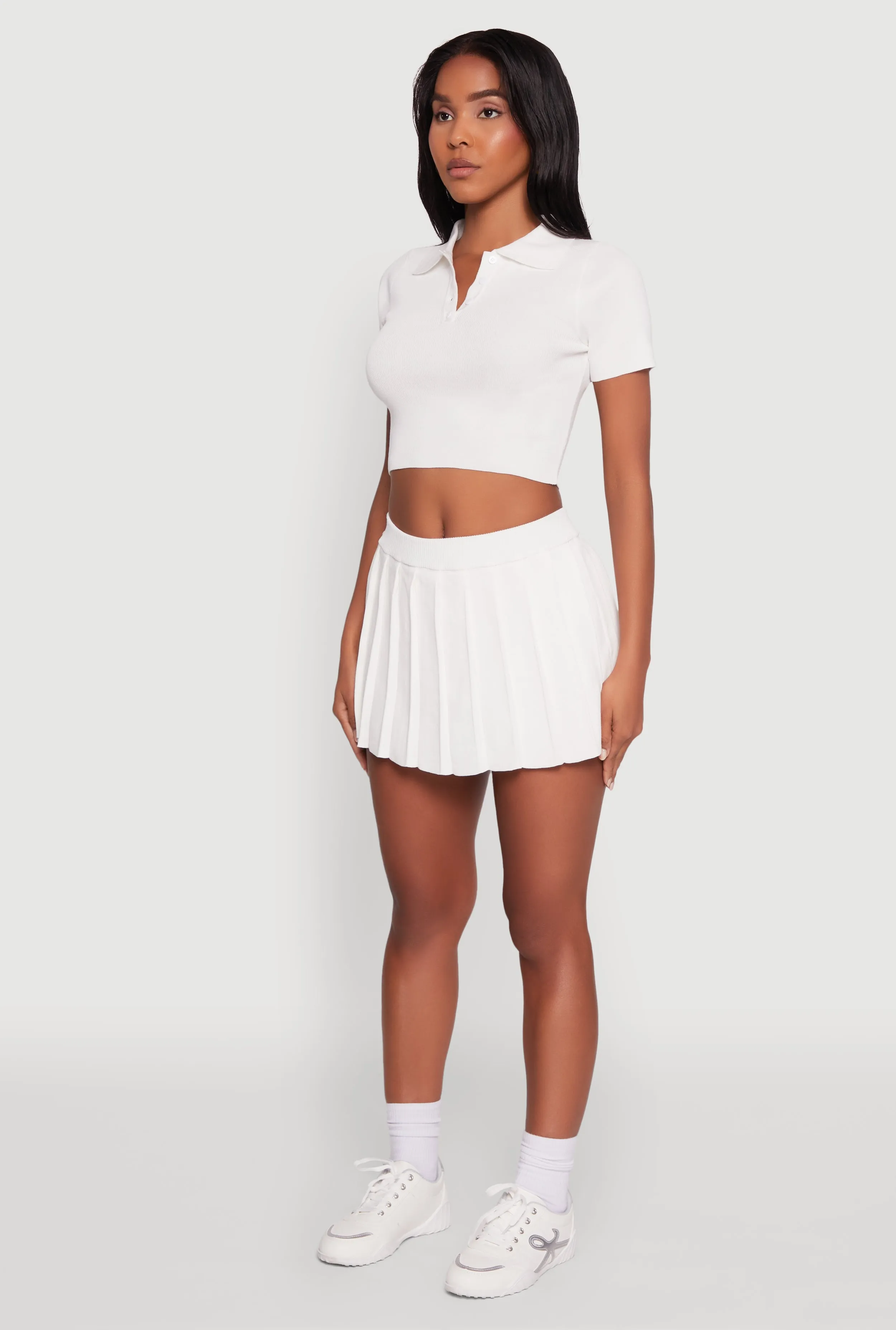 Daisy Classic Fit Short Sleeve Cropped Polo Shirt sold by Rainbow product image thumbnail 5