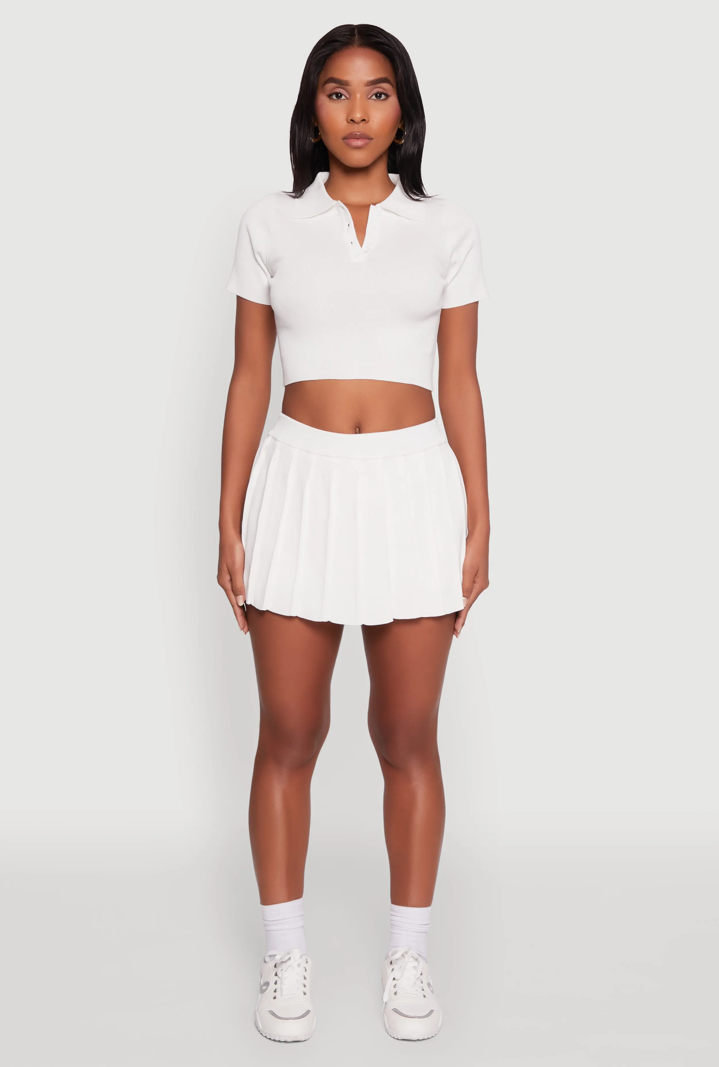 Daisy Classic Fit Short Sleeve Cropped Polo Shirt sold by Rainbow product image thumbnail 3