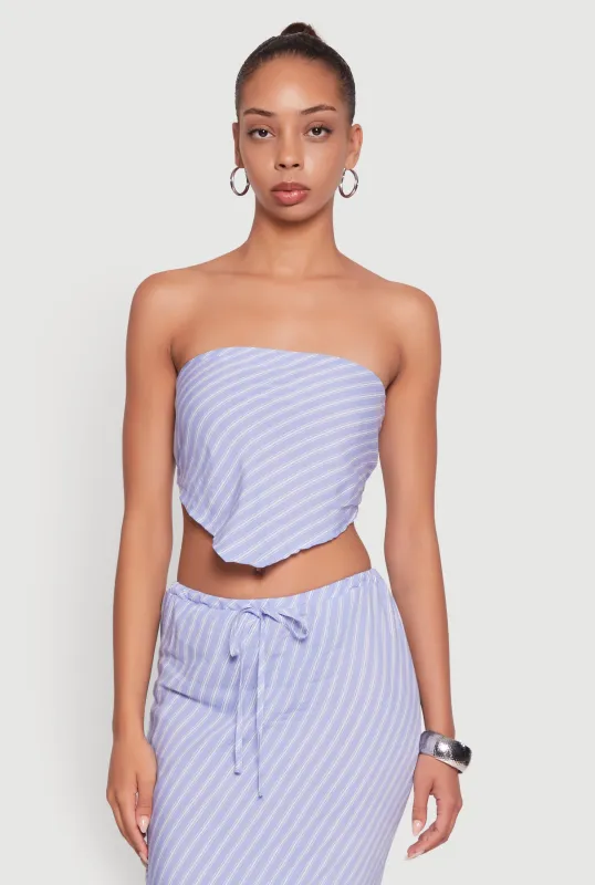 Patterned Hanky Hem Tube Top made by Rainbow