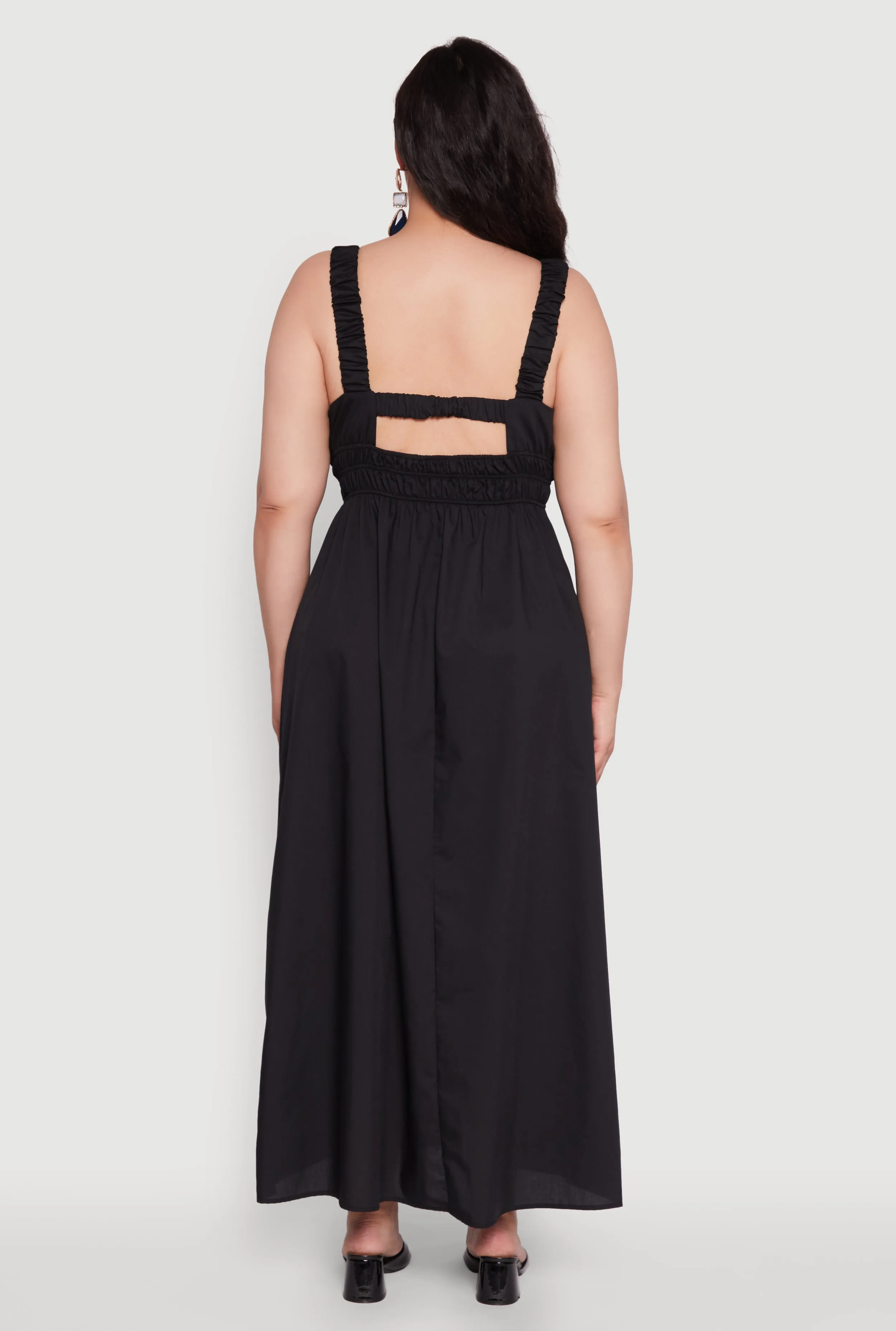 Plus Size Poplin Tie Front Maxi Dress sold by Rainbow product image thumbnail 5