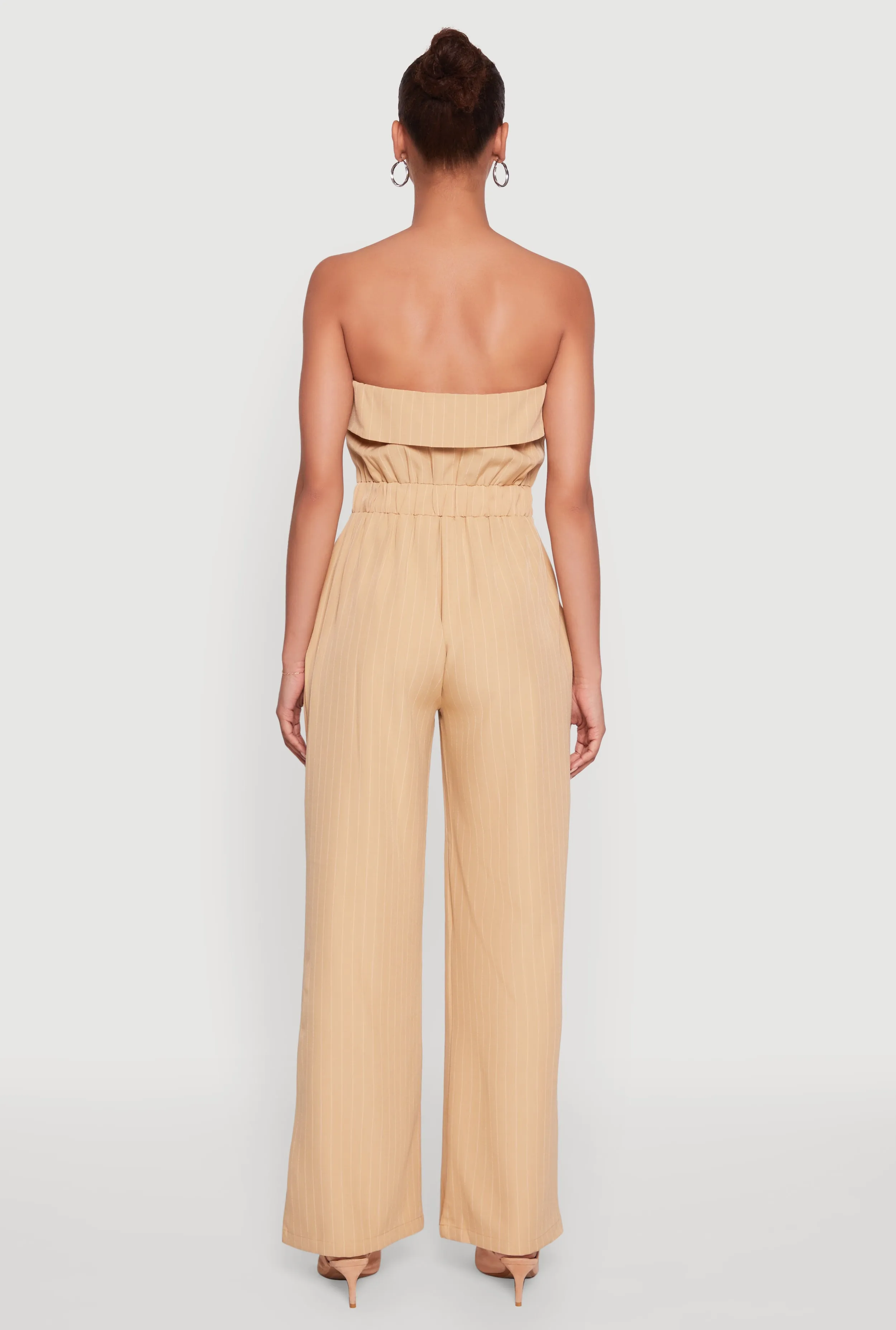 Pinstripe Fold Over Strapless Jumpsuit sold by Rainbow product image thumbnail 5
