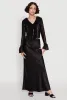 Lace V-Neck Bell Sleeve Button Front Blouse sold by Rainbow