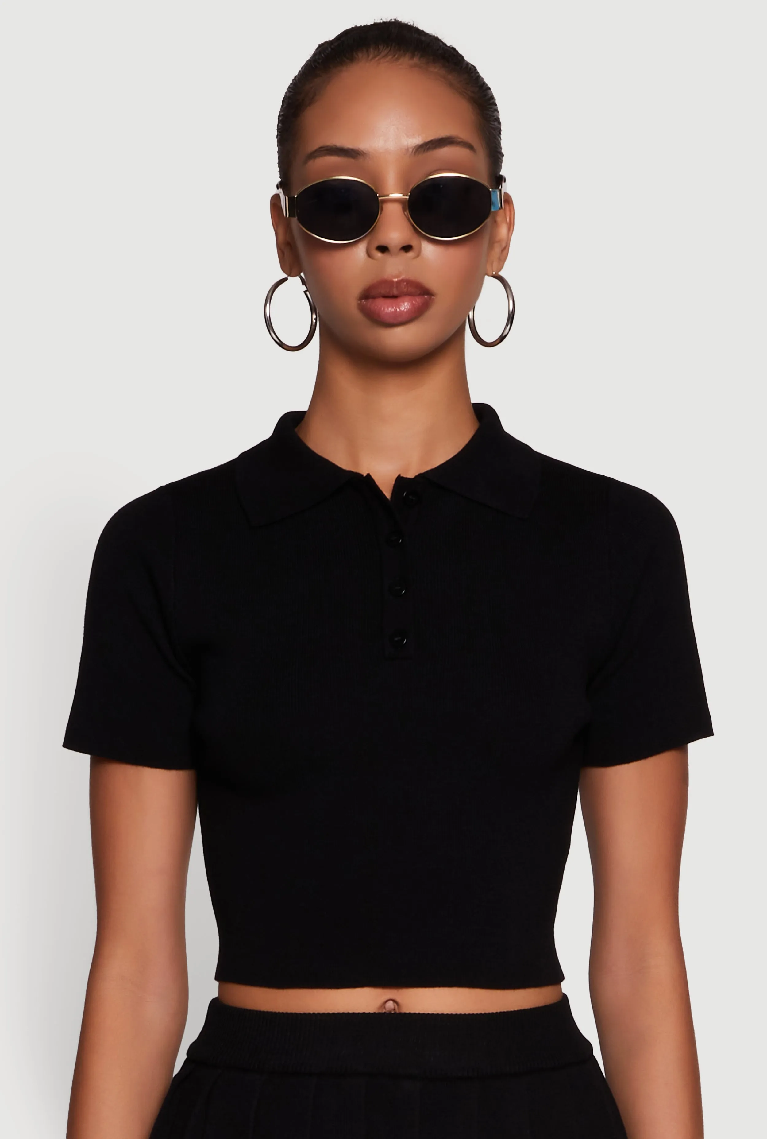 Daisy Classic Fit Short Sleeve Cropped Polo Shirt sold by Rainbow